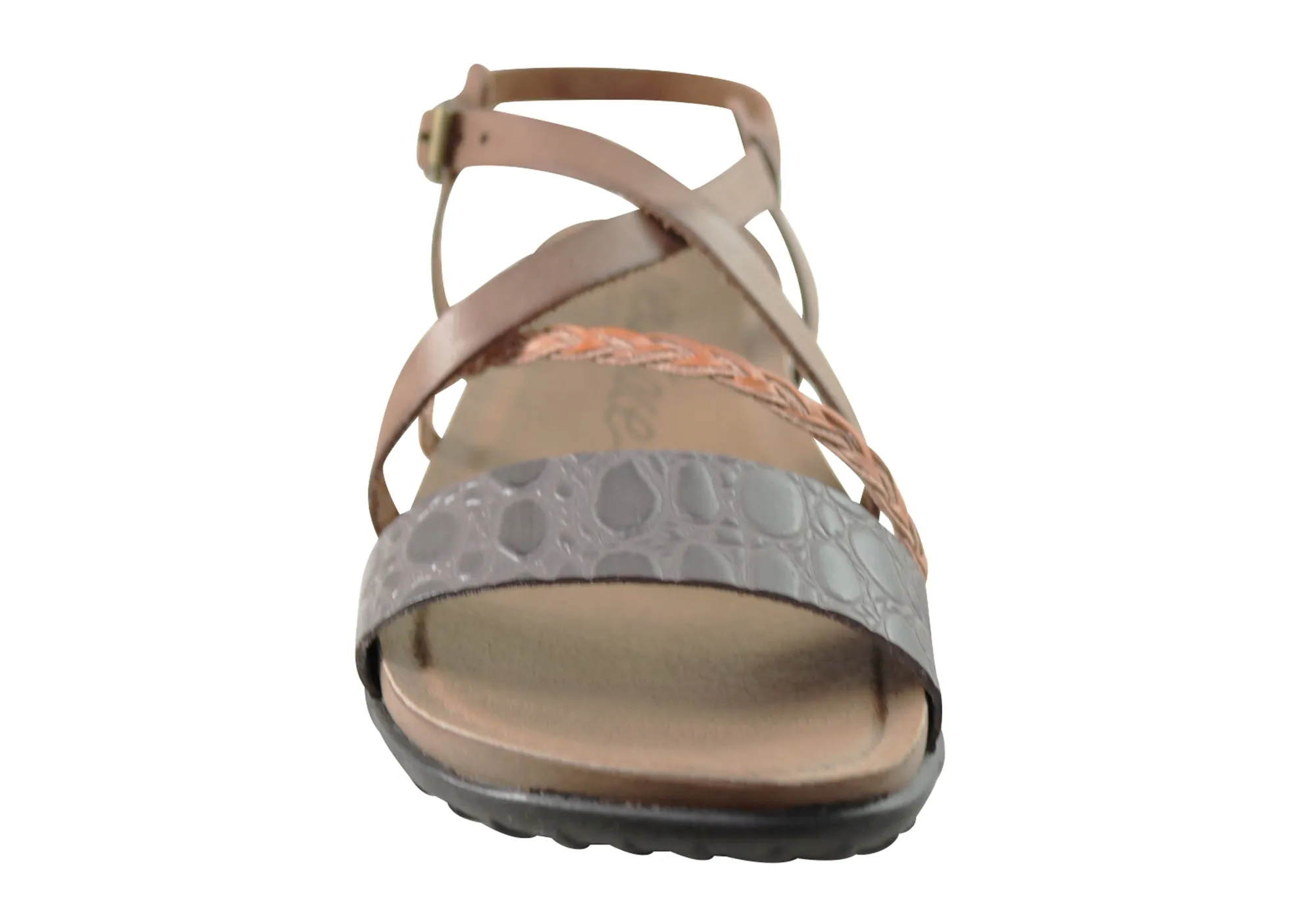 New Face Laurina Damen Bequeme Ledersandalen Hergestellt In Brasilien New Face Schuhe