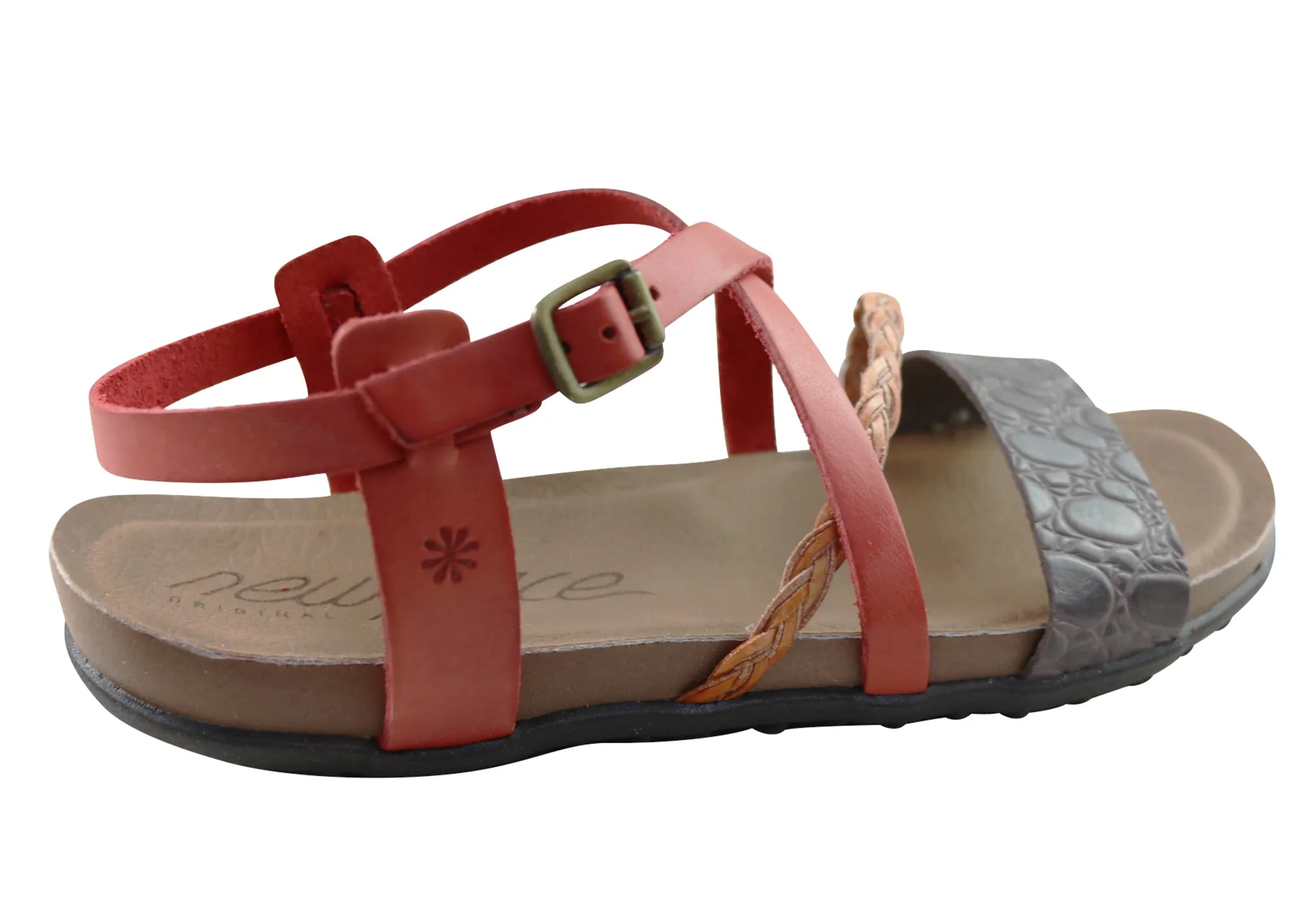 New Face Laurina Damen Bequeme Ledersandalen Hergestellt In Brasilien New Face Schuhe