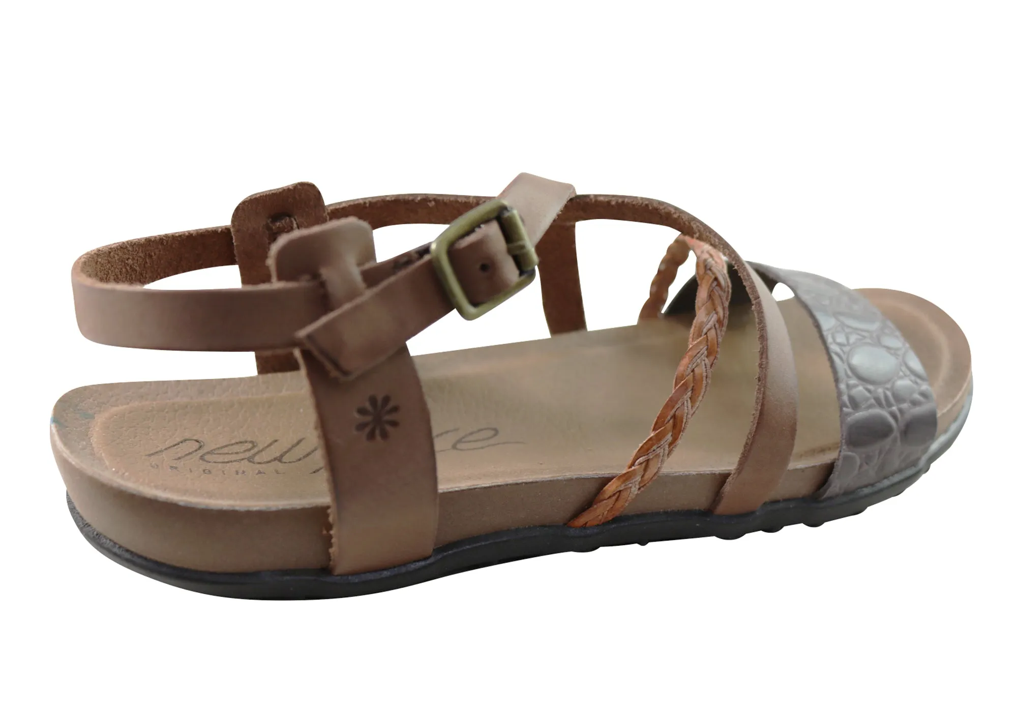 New Face Laurina Damen Bequeme Ledersandalen Hergestellt In Brasilien New Face Schuhe