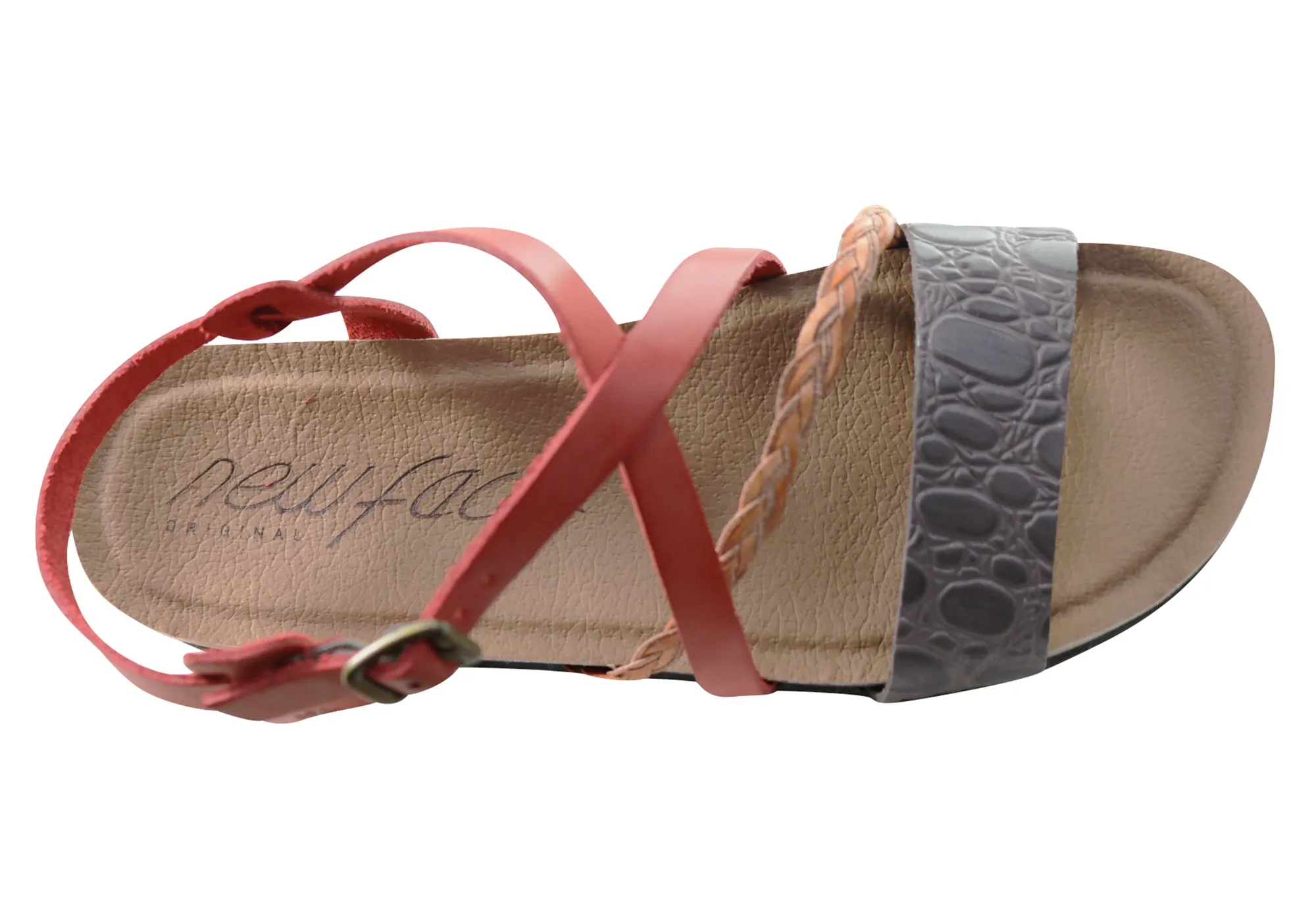 New Face Laurina Damen Bequeme Ledersandalen Hergestellt In Brasilien New Face Schuhe