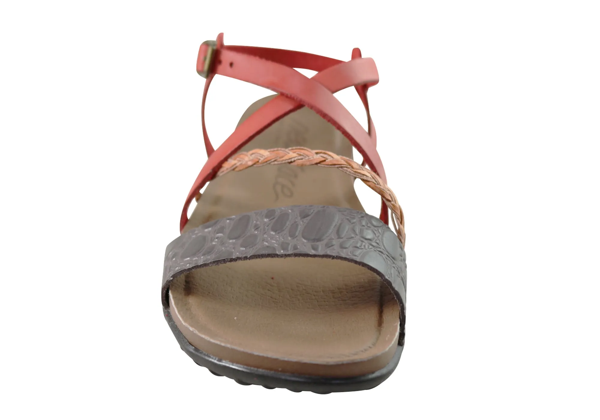 New Face Laurina Damen Bequeme Ledersandalen Hergestellt In Brasilien New Face Schuhe