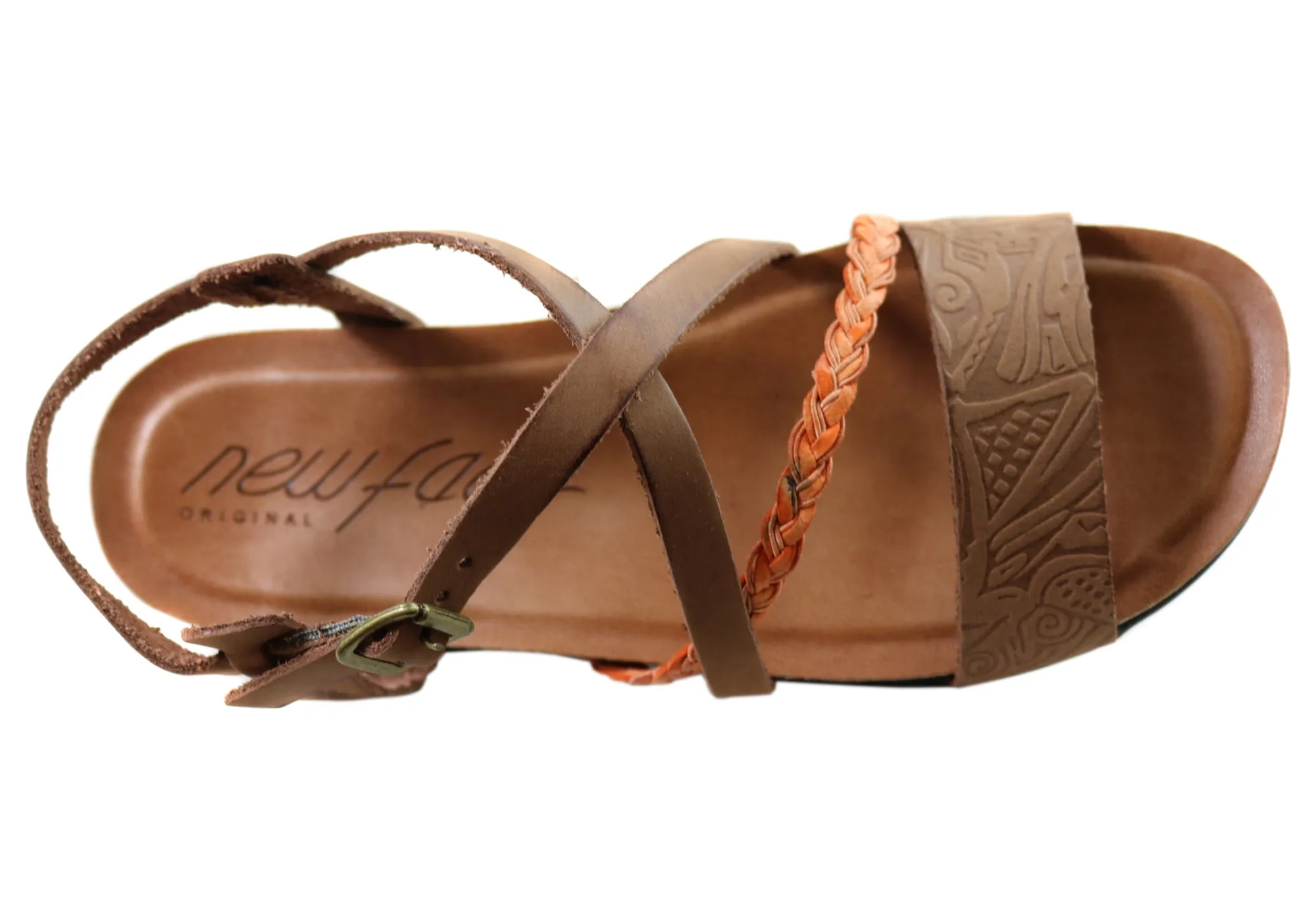 New Face Laurina Damen Bequeme Ledersandalen Hergestellt In Brasilien New Face Schuhe