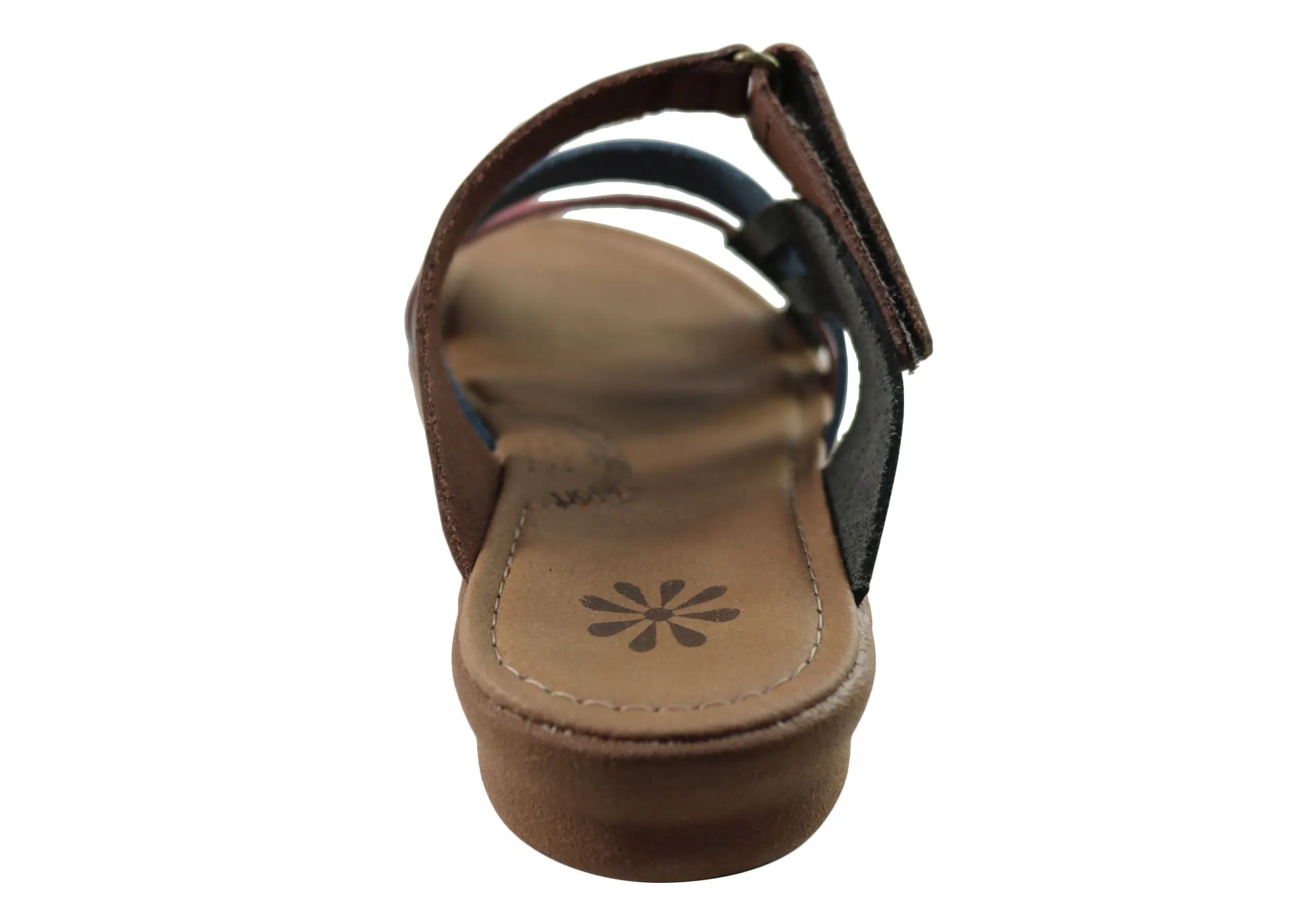 New Face Soma Damen Comfort Leder Slides Sandalen Hergestellt in Brasilien New Face Schuhe