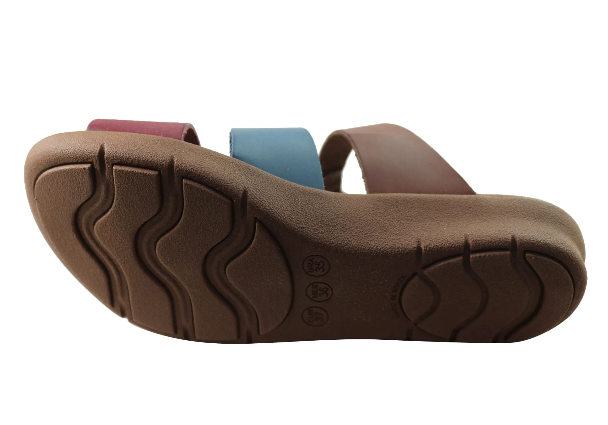 New Face Soma Damen Comfort Leder Slides Sandalen Hergestellt in Brasilien New Face Schuhe
