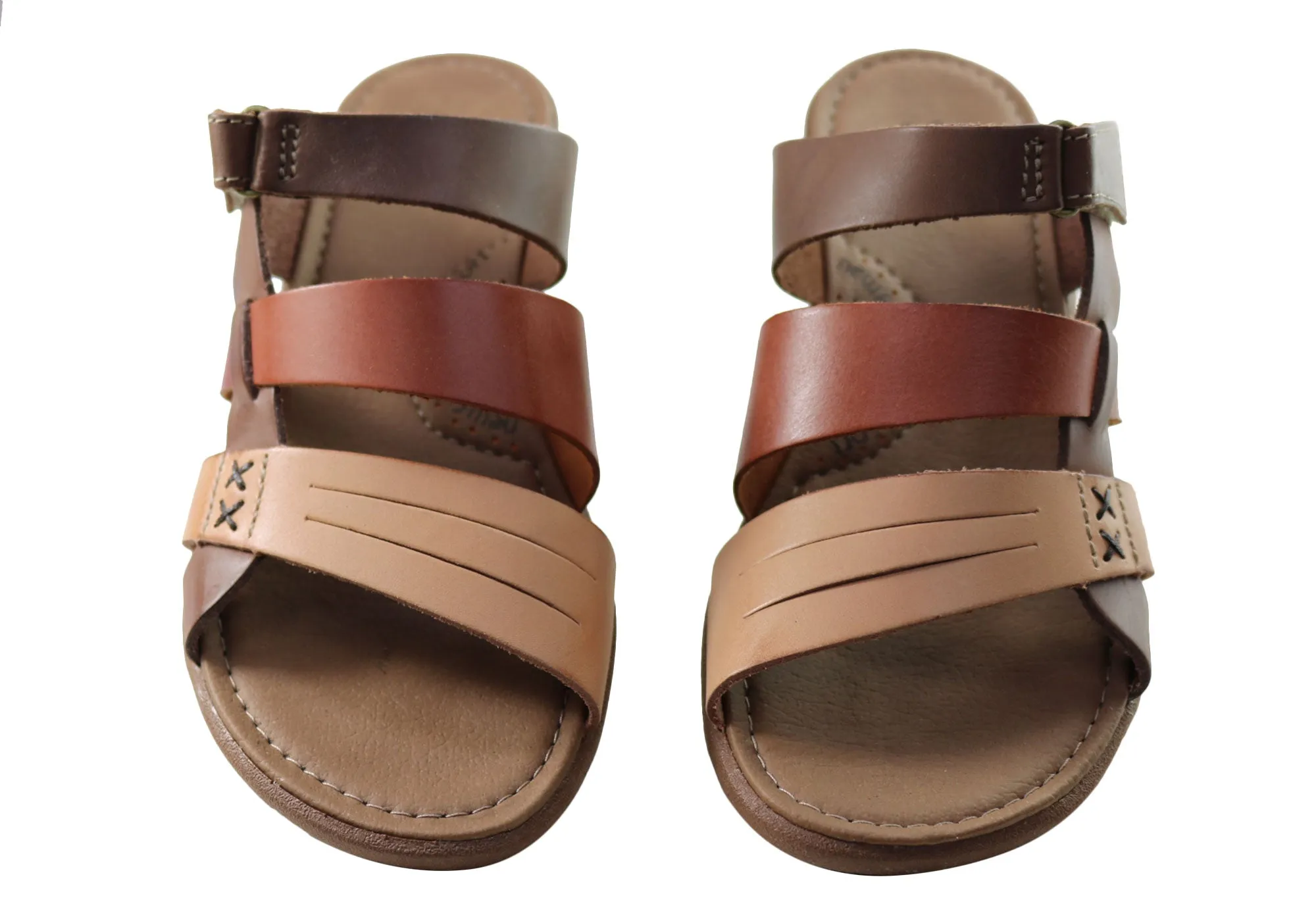 New Face Soma Damen Comfort Leder Slides Sandalen Hergestellt in Brasilien New Face Schuhe