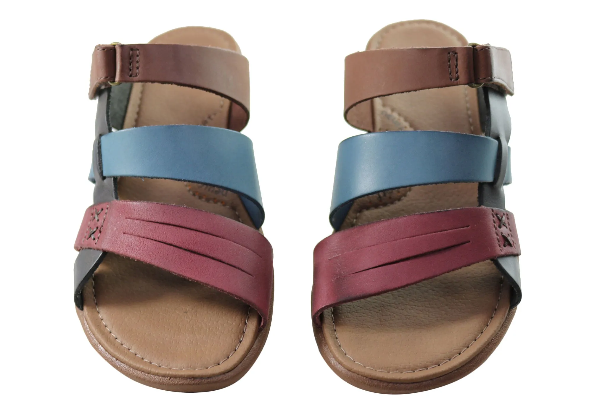 New Face Soma Damen Comfort Leder Slides Sandalen Hergestellt in Brasilien New Face Schuhe