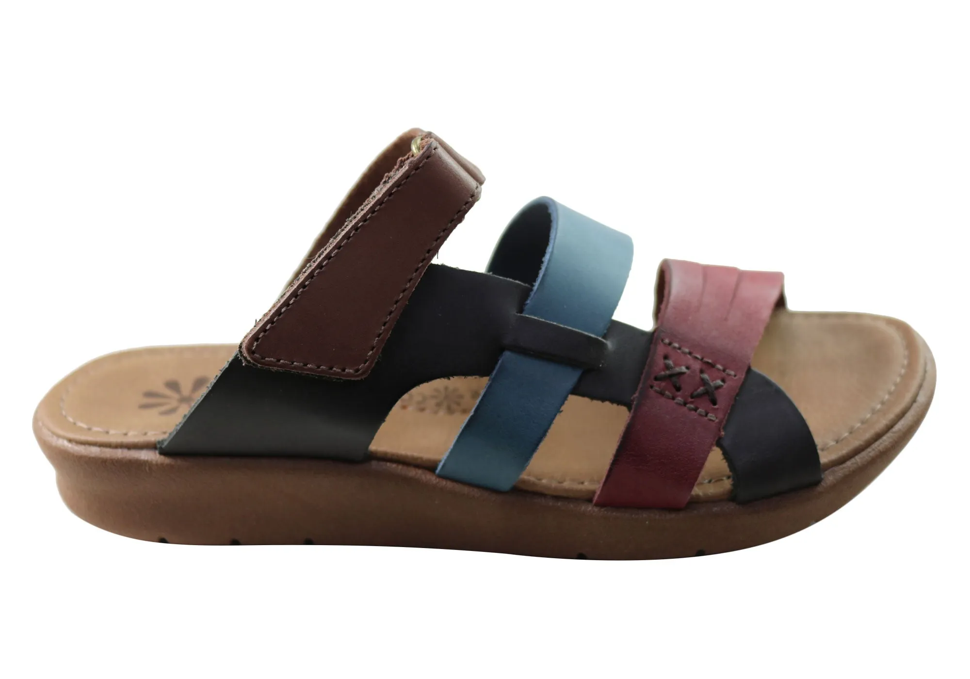New Face Soma Damen Comfort Leder Slides Sandalen Hergestellt in Brasilien New Face Schuhe