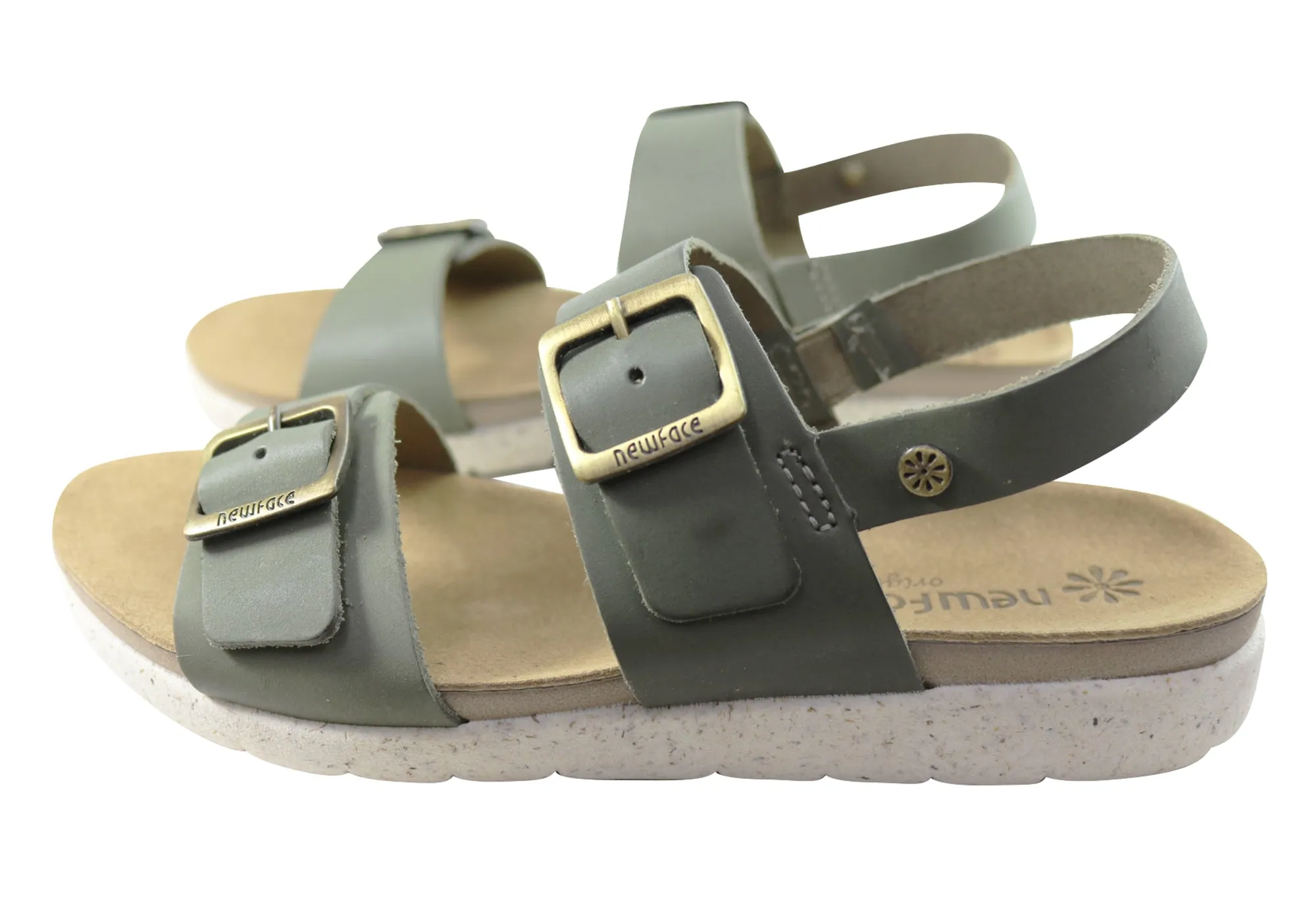 New Face Valley Damen Bequeme Ledersandalen Hergestellt in Brasilien New Face Schuhe