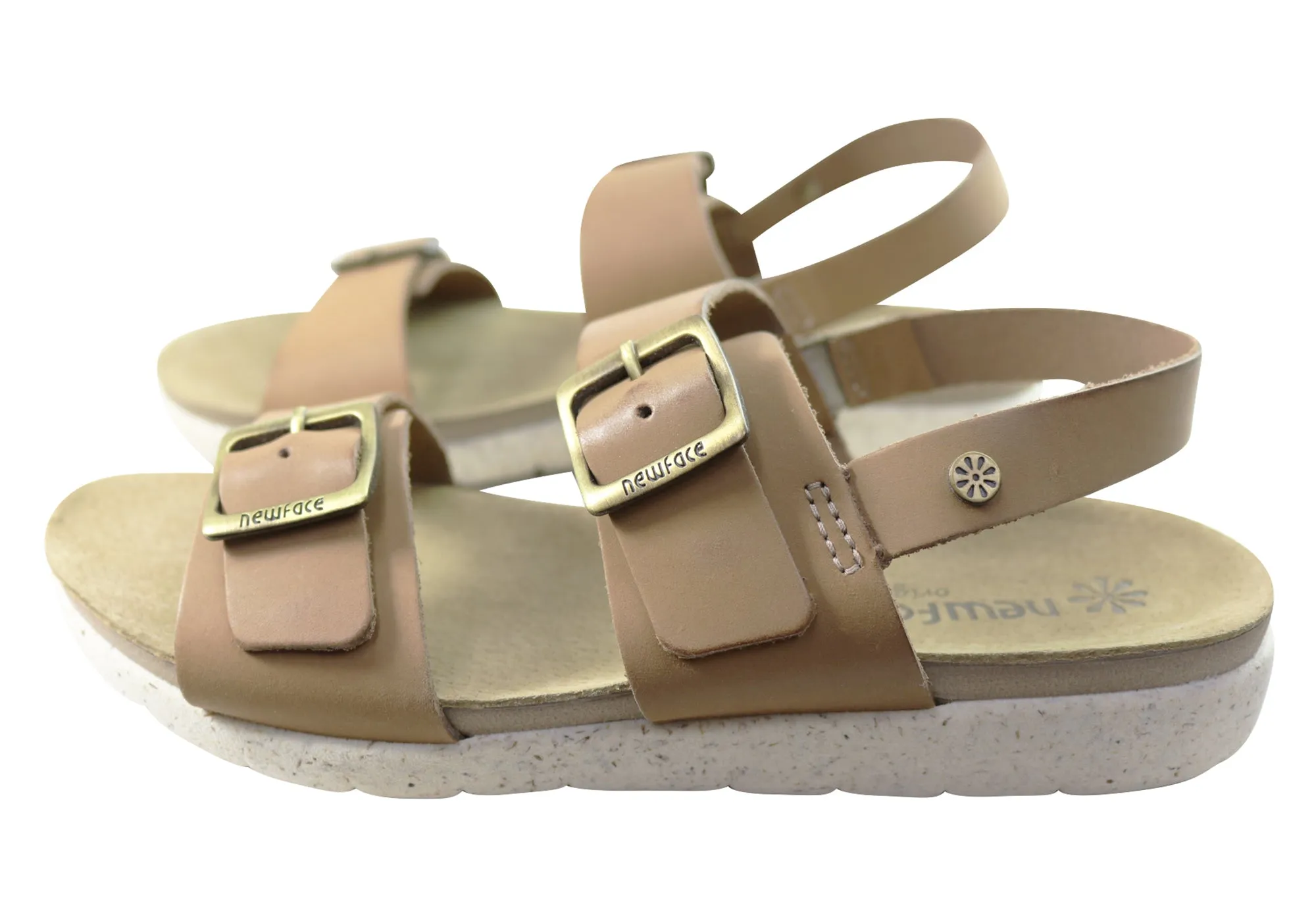 New Face Valley Damen Bequeme Ledersandalen Hergestellt in Brasilien New Face Schuhe