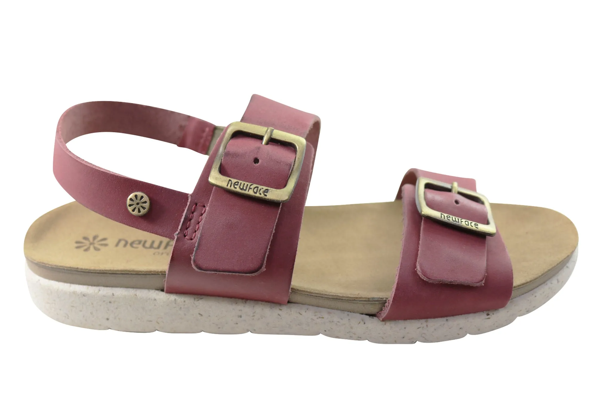 New Face Valley Damen Bequeme Ledersandalen Hergestellt in Brasilien New Face Schuhe