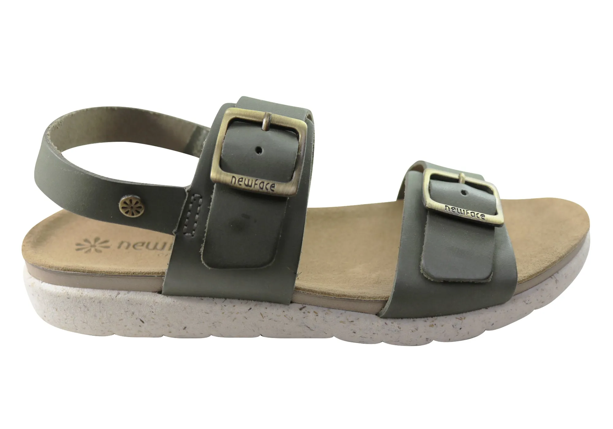 New Face Valley Damen Bequeme Ledersandalen Hergestellt in Brasilien New Face Schuhe