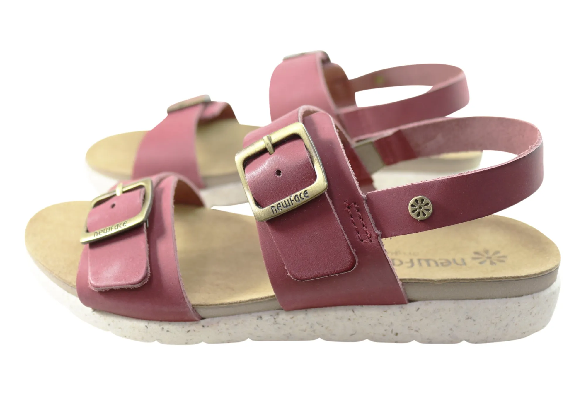 New Face Valley Damen Bequeme Ledersandalen Hergestellt in Brasilien New Face Schuhe