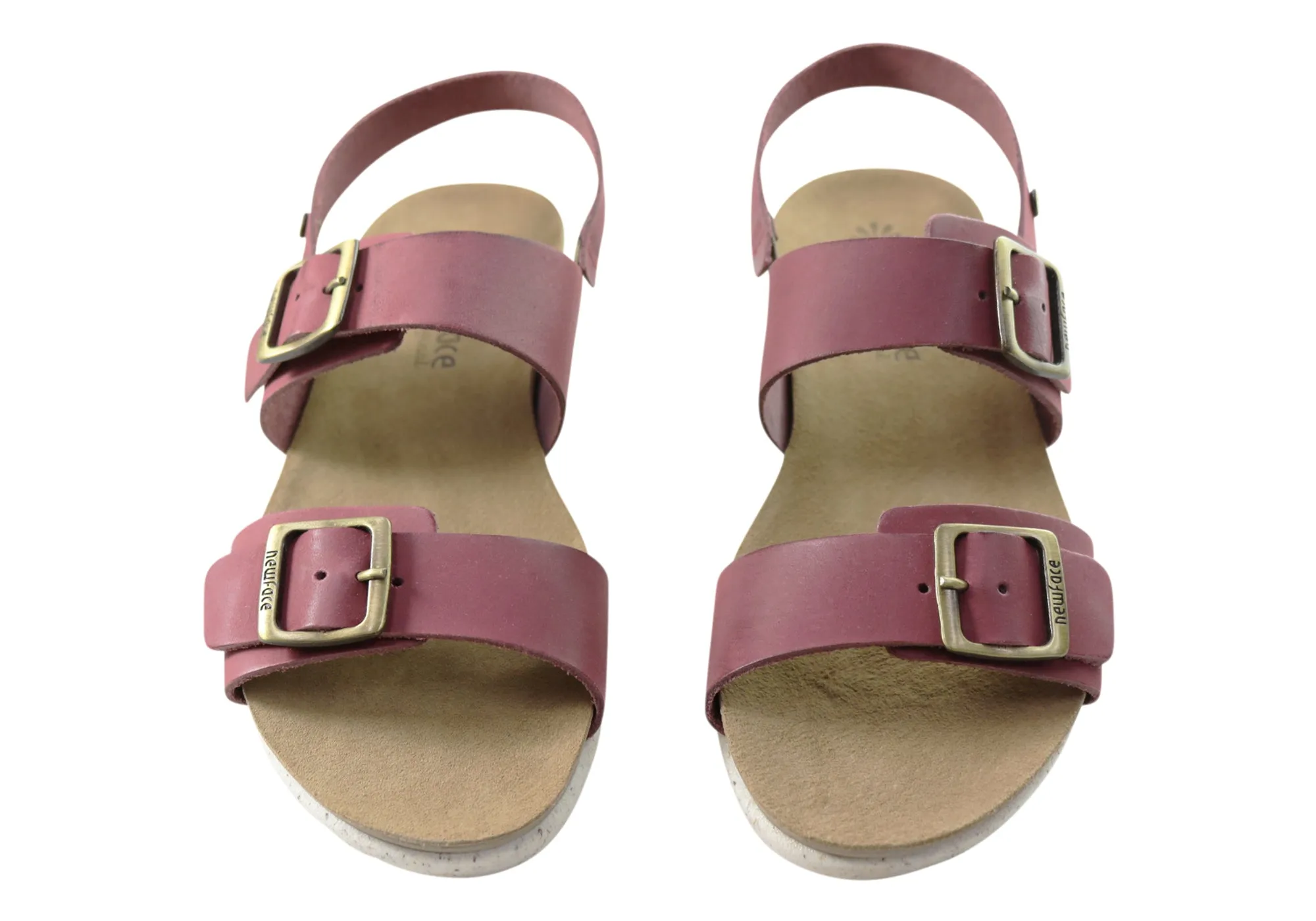 New Face Valley Damen Bequeme Ledersandalen Hergestellt in Brasilien New Face Schuhe