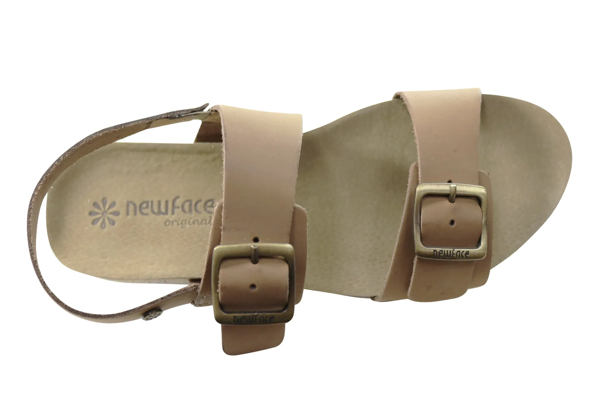 New Face Valley Damen Bequeme Ledersandalen Hergestellt in Brasilien New Face Schuhe