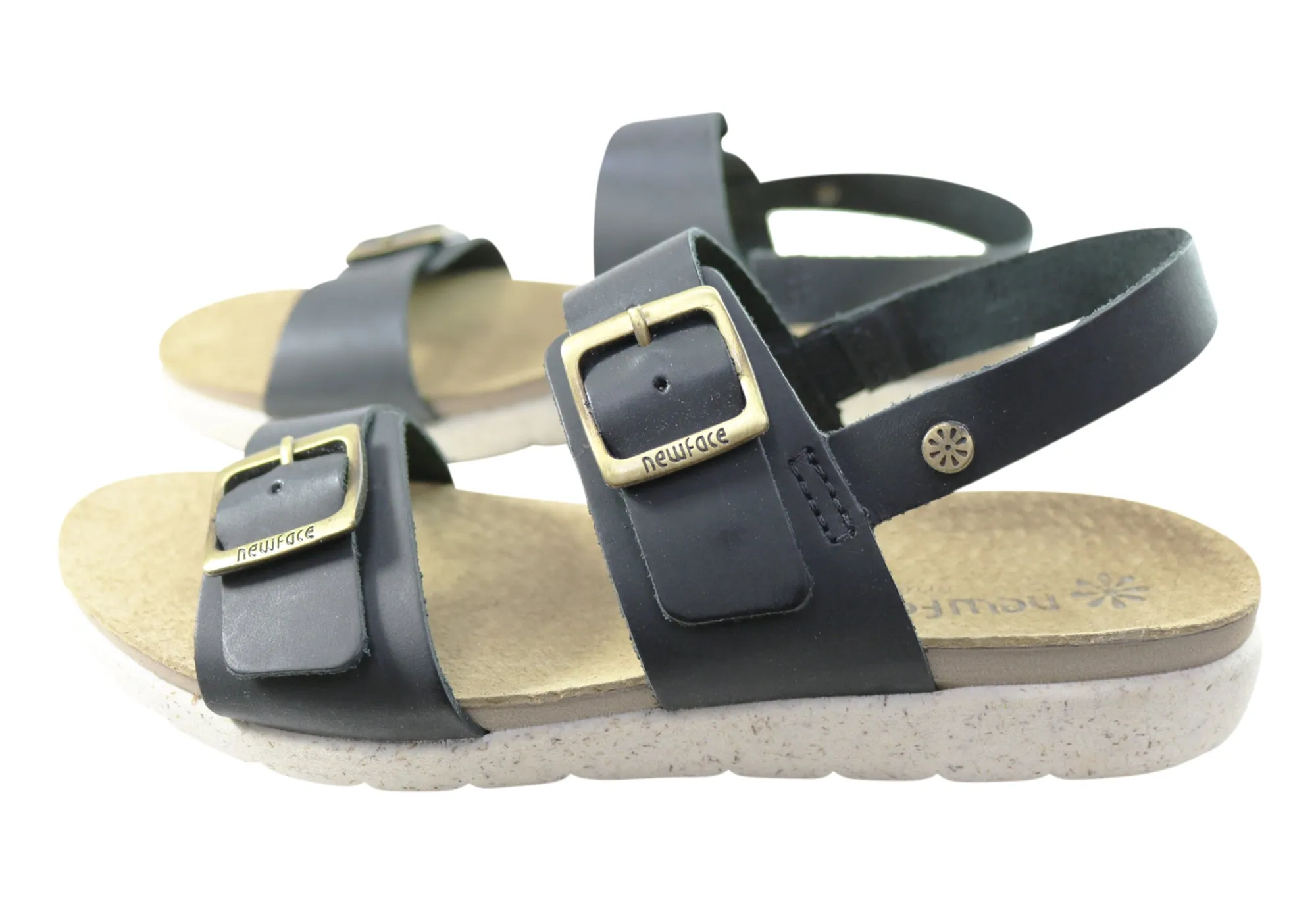 New Face Valley Damen Bequeme Ledersandalen Hergestellt in Brasilien New Face Schuhe