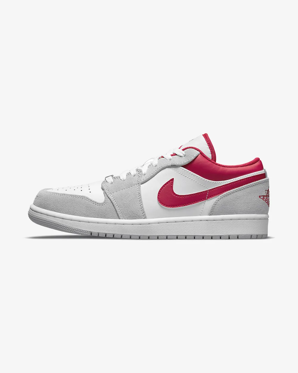 NIKE AIR JORDAN1 LOW LIGHT SMOKE GREY GYM RED (NEU)