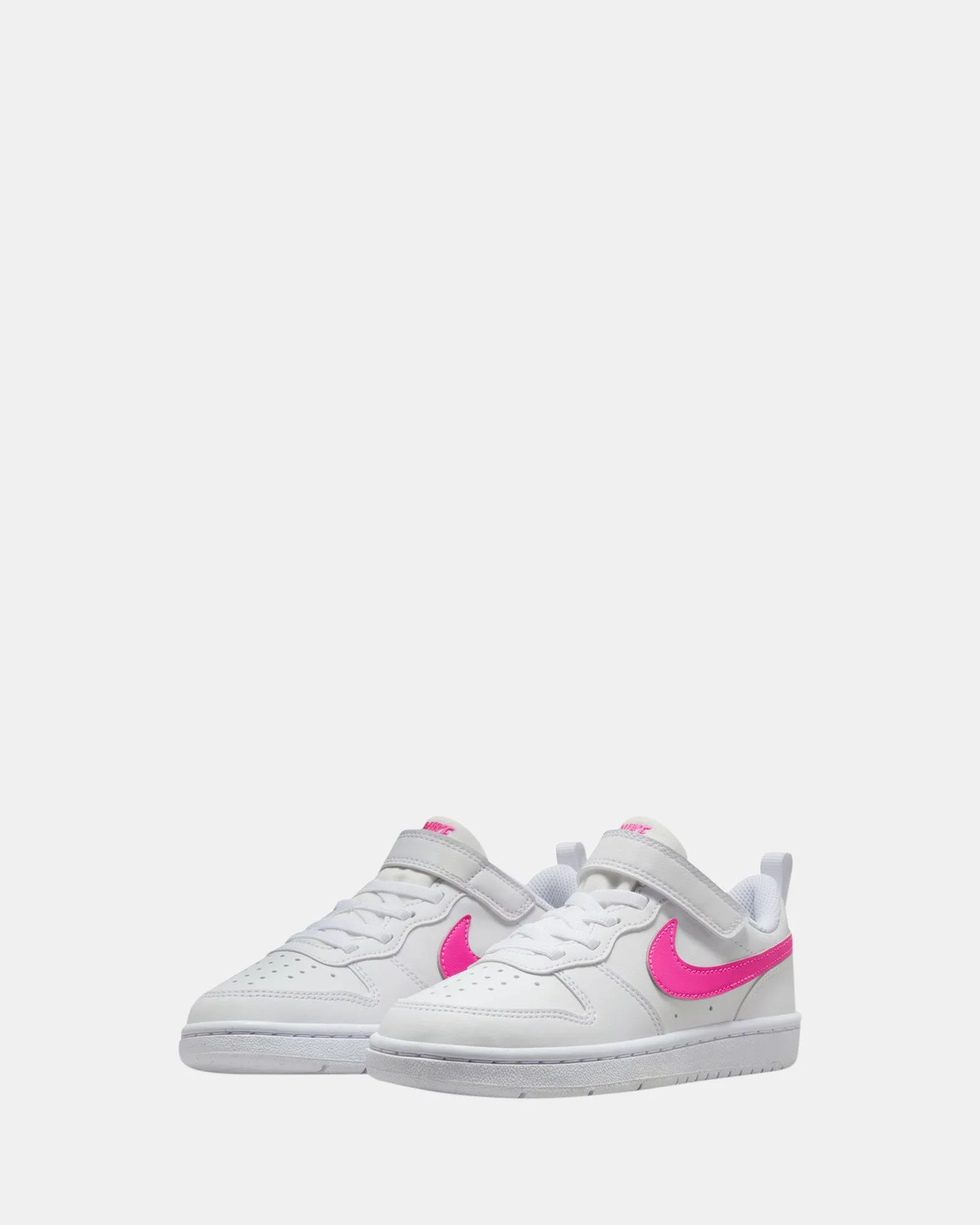 Nike Kinder-Schuhe Court Borough Low Recraft Vorschule Weiß/Laser Fuchsia