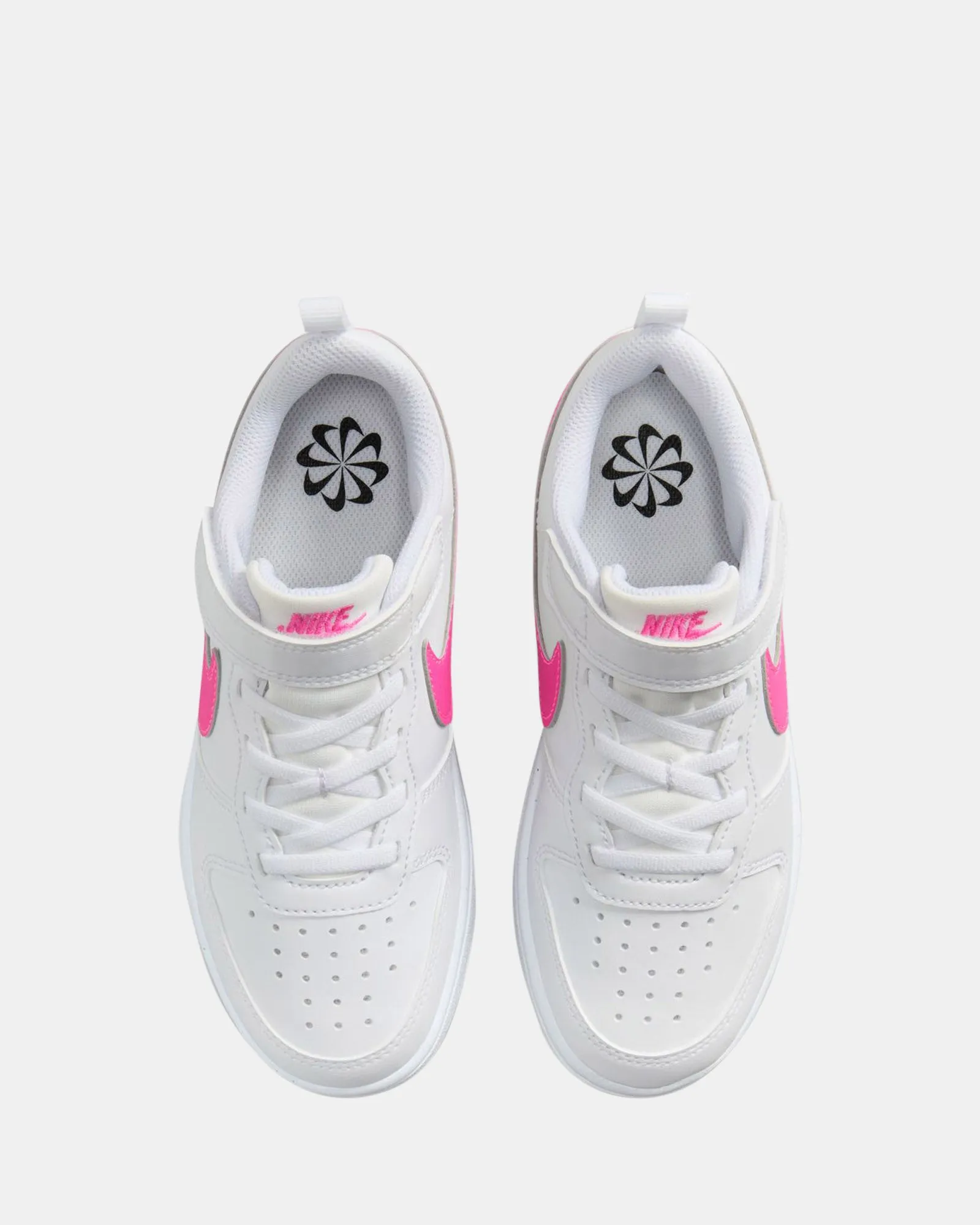 Nike Kinder-Schuhe Court Borough Low Recraft Vorschule Weiß/Laser Fuchsia
