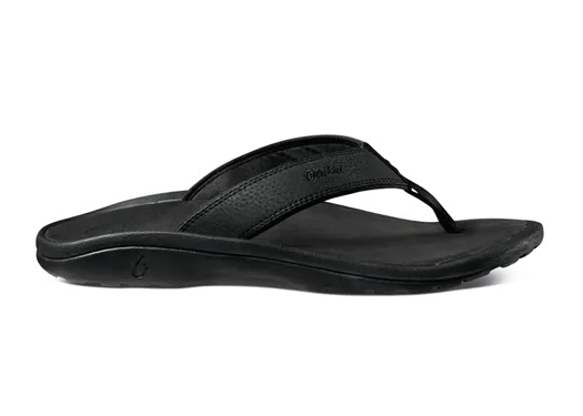 Olukai Ohana Herren-Sandalen - Schwarz / Schwarz