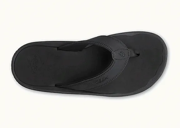 Olukai Ohana Herren-Sandalen - Schwarz / Schwarz