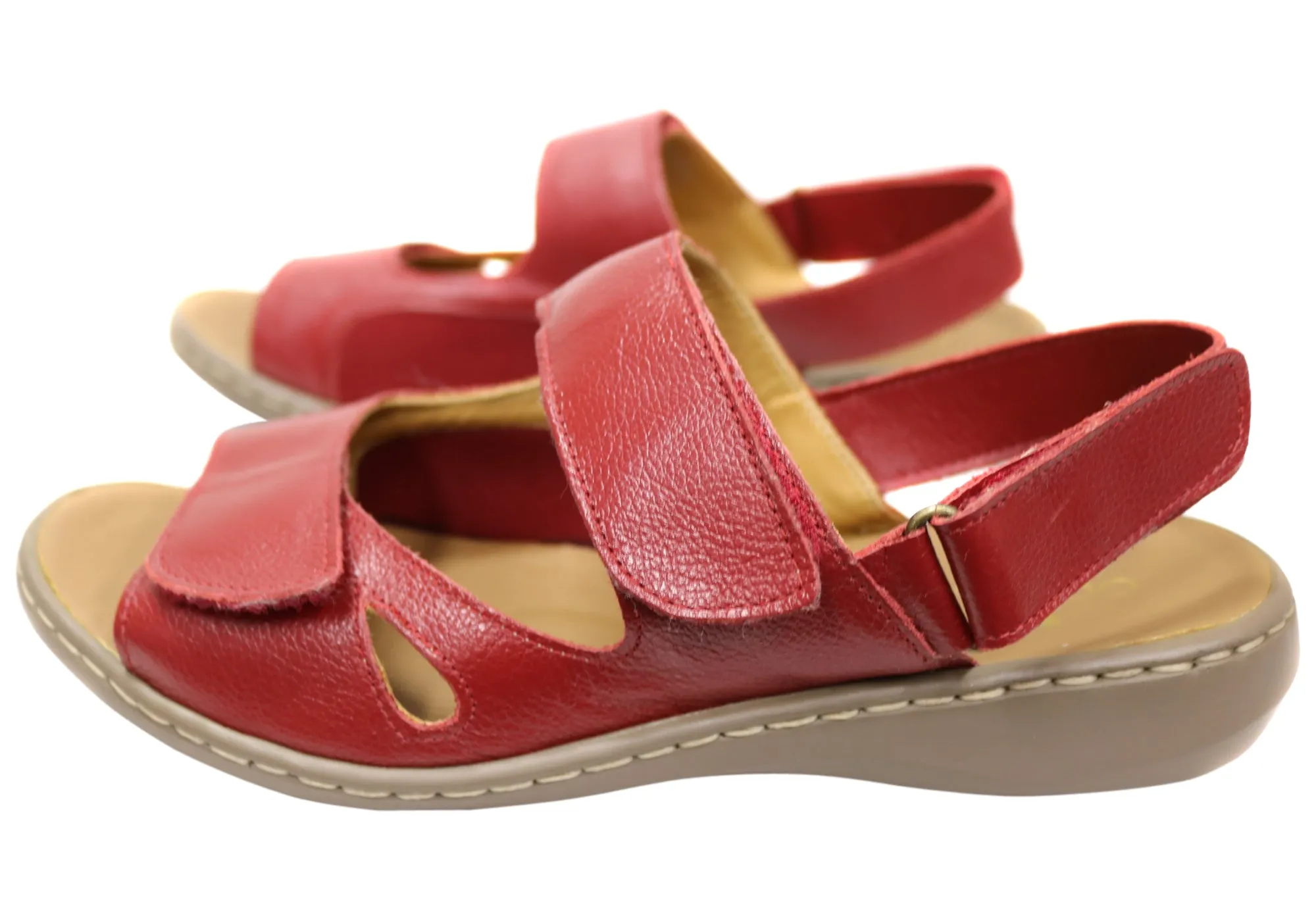 Opananken Eva Damen Bequeme Verstellbare Leder Brasilianische Sandalen Opananken Schuhe