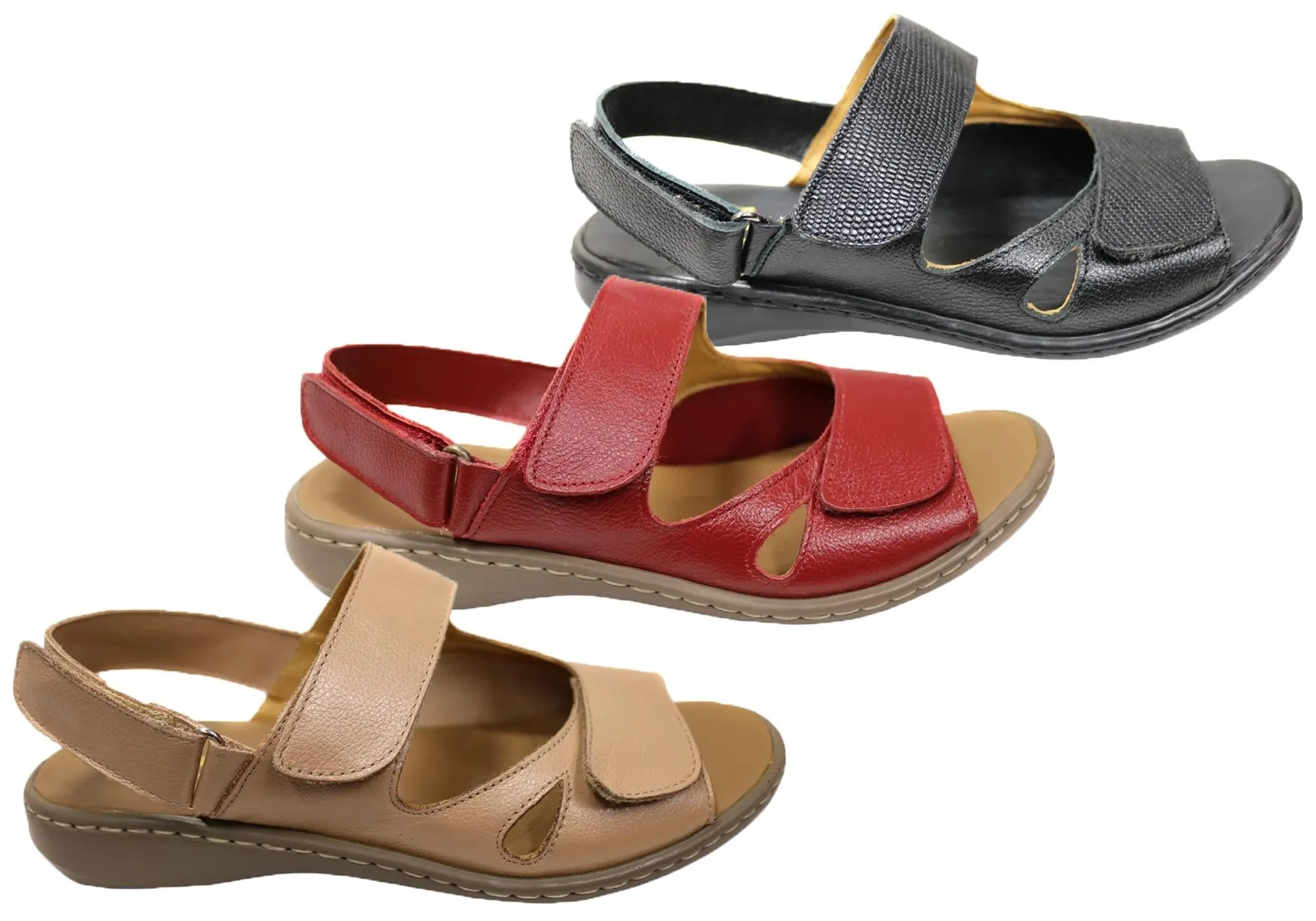 Opananken Eva Damen Bequeme Verstellbare Leder Brasilianische Sandalen Opananken Schuhe