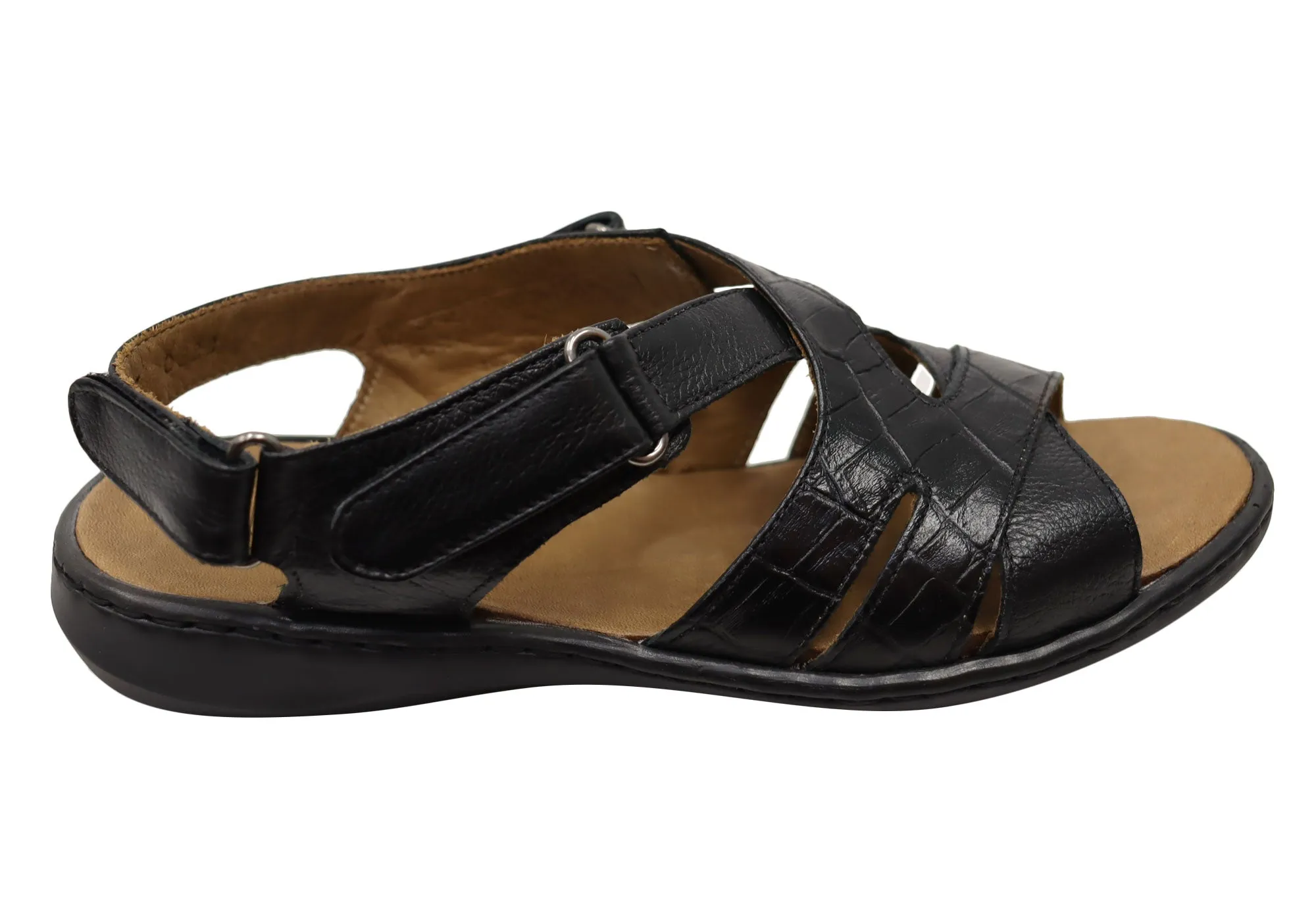 Opananken Larra Damen Bequeme Brasilianische Ledersandalen Opananken Schuhe