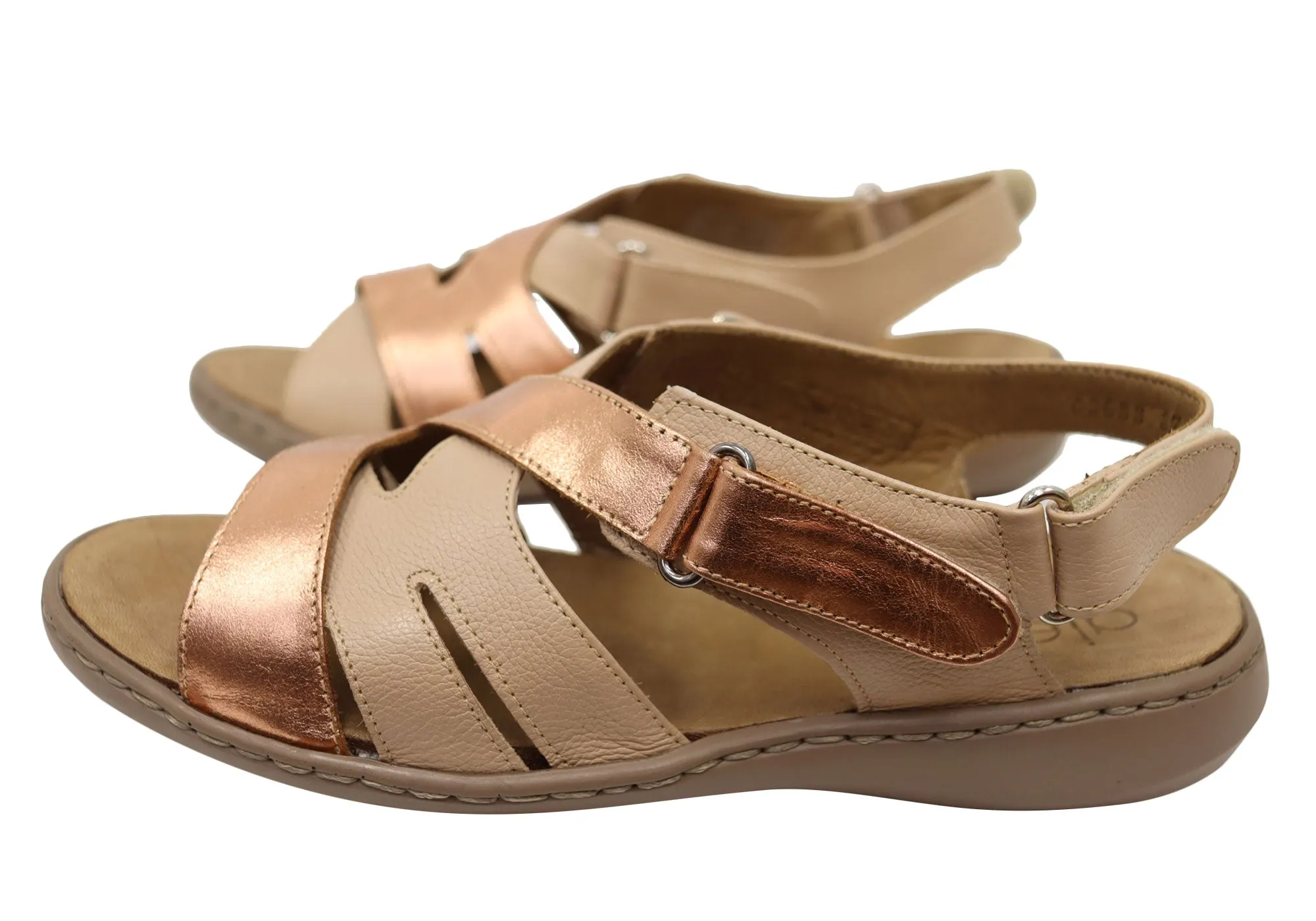 Opananken Larra Damen Bequeme Brasilianische Ledersandalen Opananken Schuhe