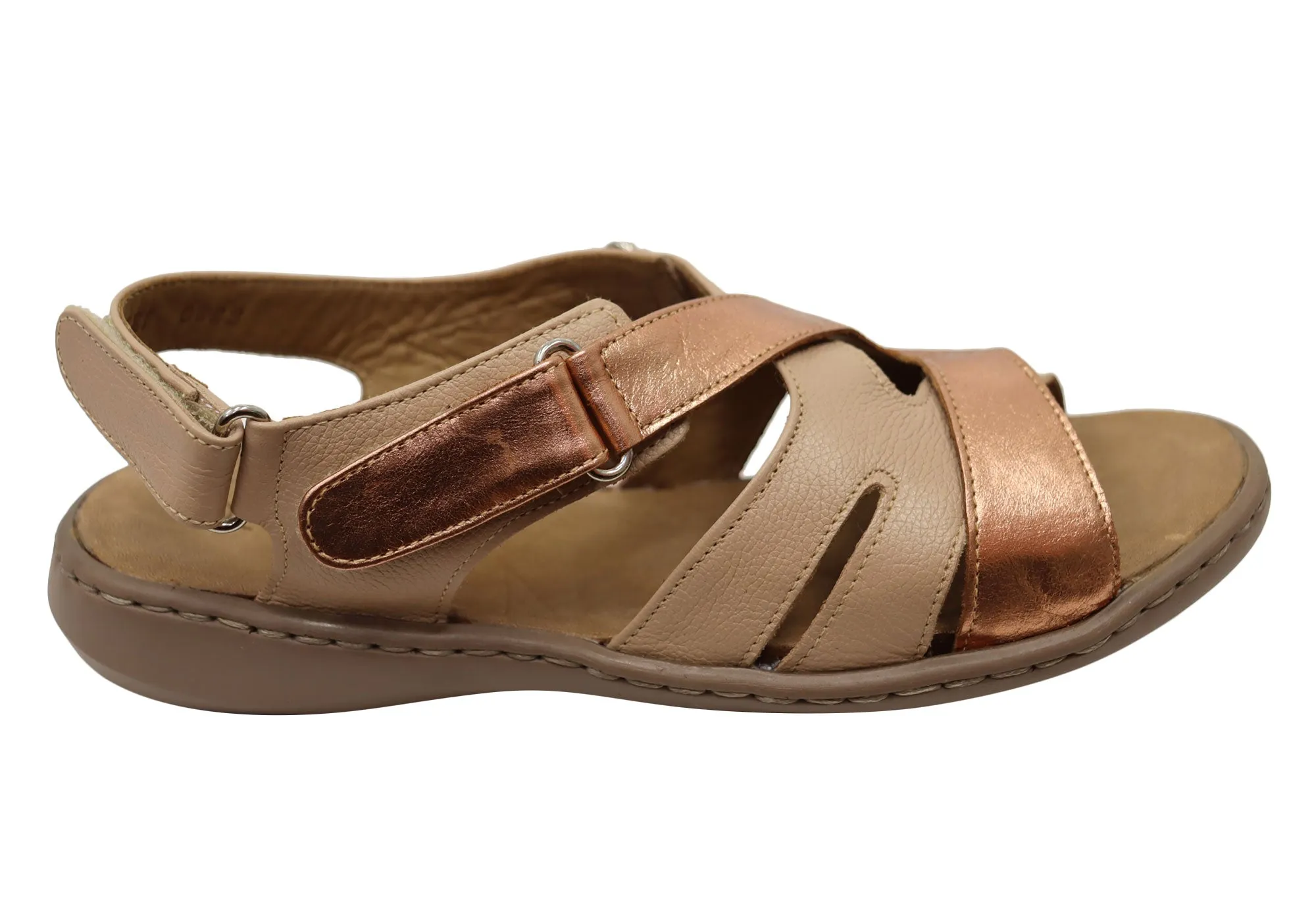 Opananken Larra Damen Bequeme Brasilianische Ledersandalen Opananken Schuhe