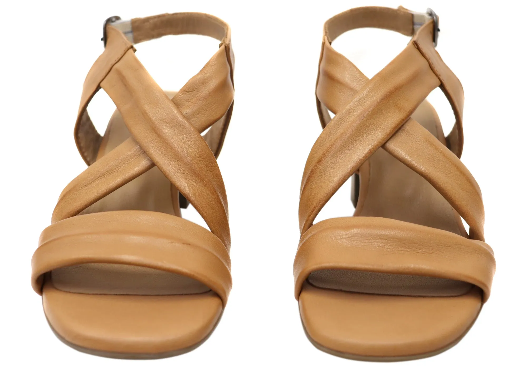Orizonte Auckland Damen Europäische Leder Mittelabsatz Bequeme Sandalen Orizonte Schuhe