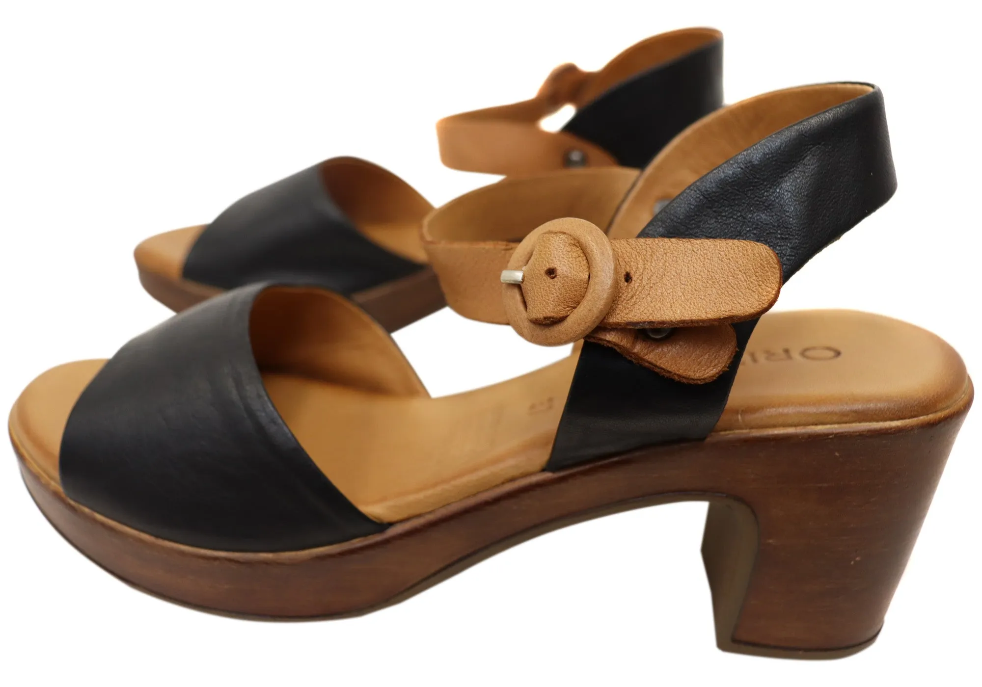 Orizonte Avari Damen Bequeme Europäische Leder High Heels Sandalen Orizonte Schuhe