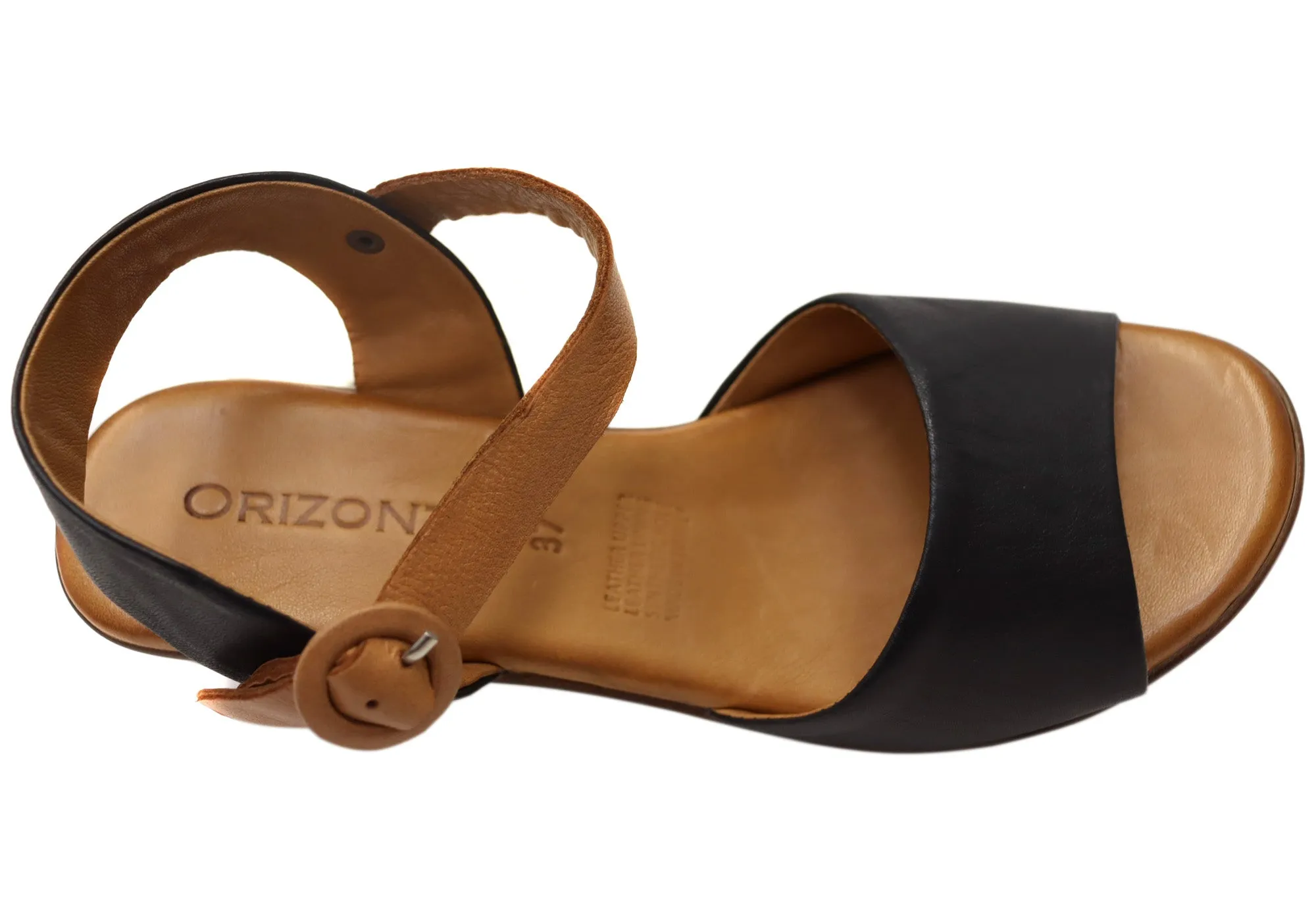 Orizonte Avari Damen Bequeme Europäische Leder High Heels Sandalen Orizonte Schuhe