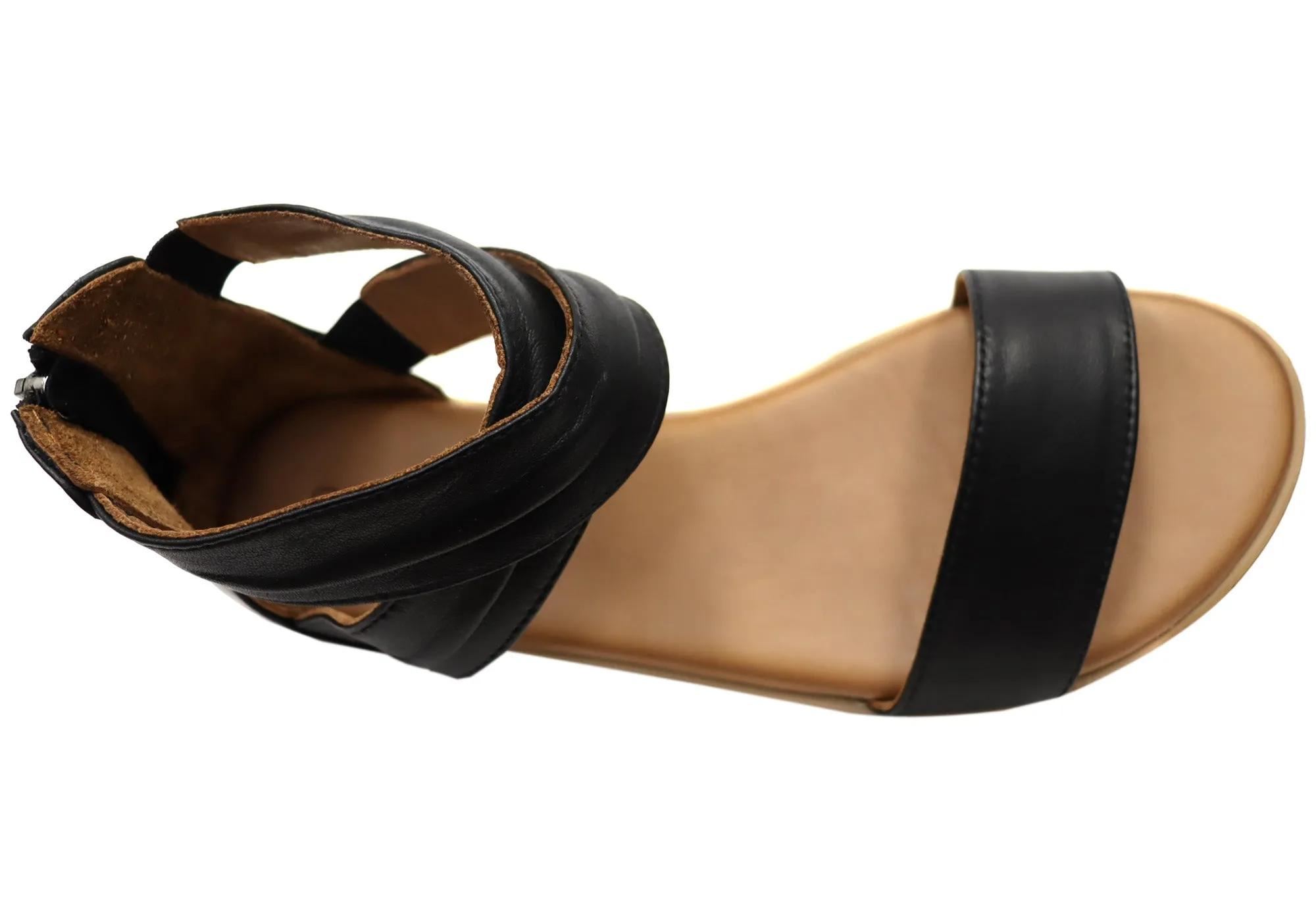 Orizonte Edithvale Damen Bequeme Europäische Ledersandalen Orizonte Schuhe