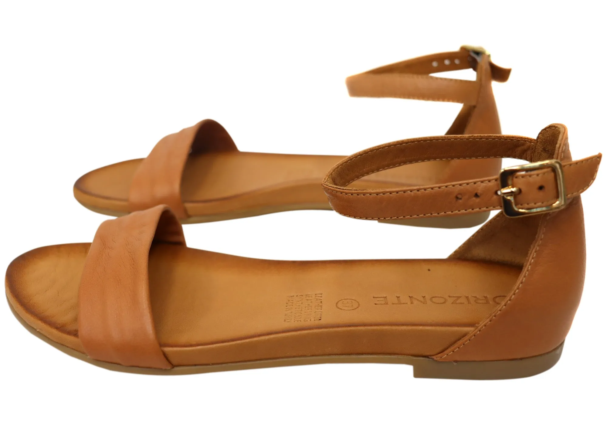 Orizonte Eventura Damen Bequeme Europäische Ledersandalen Orizonte Schuhe