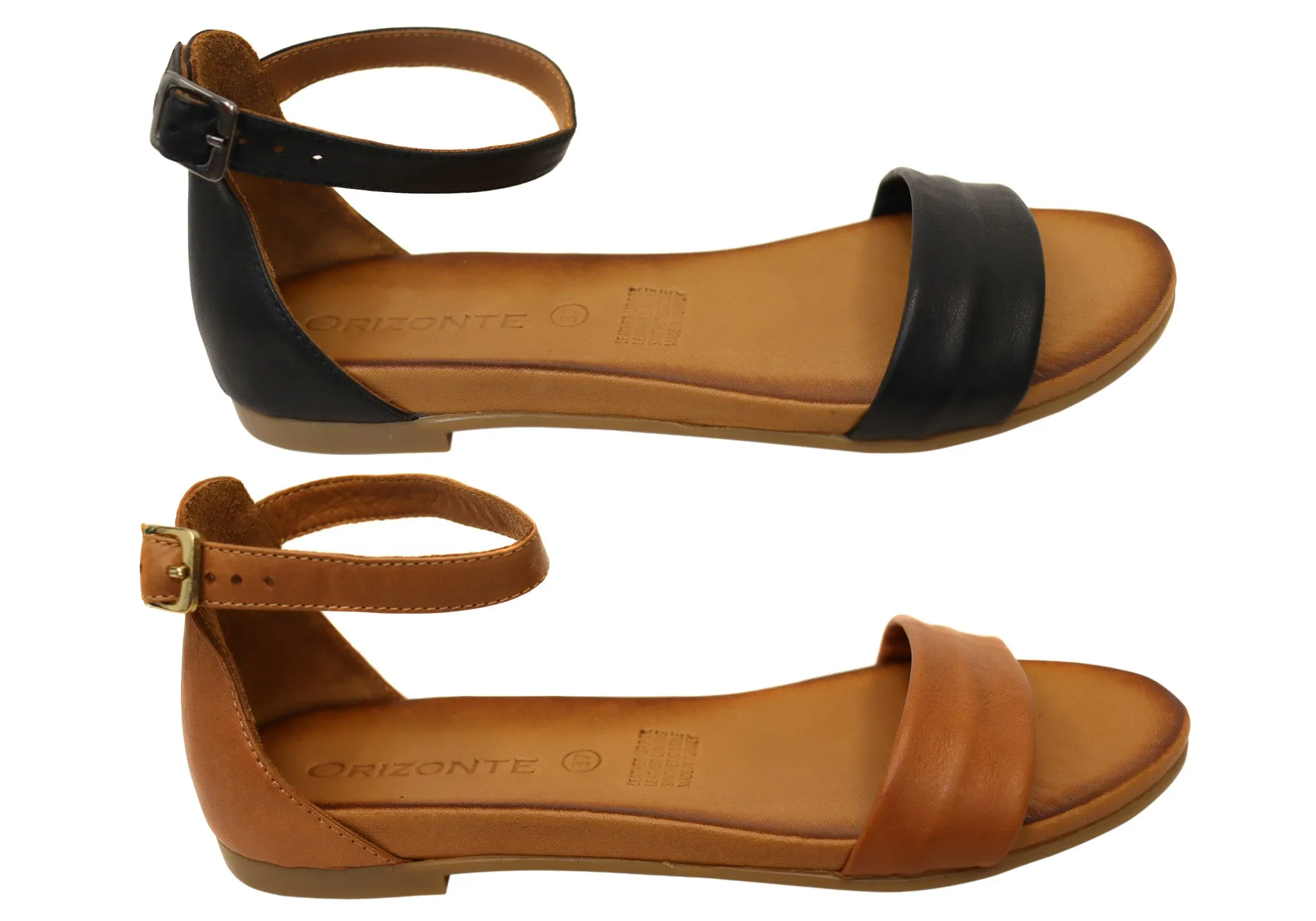 Orizonte Eventura Damen Bequeme Europäische Ledersandalen Orizonte Schuhe