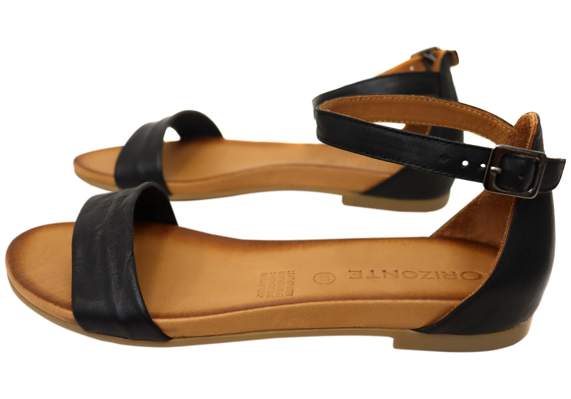 Orizonte Eventura Damen Bequeme Europäische Ledersandalen Orizonte Schuhe