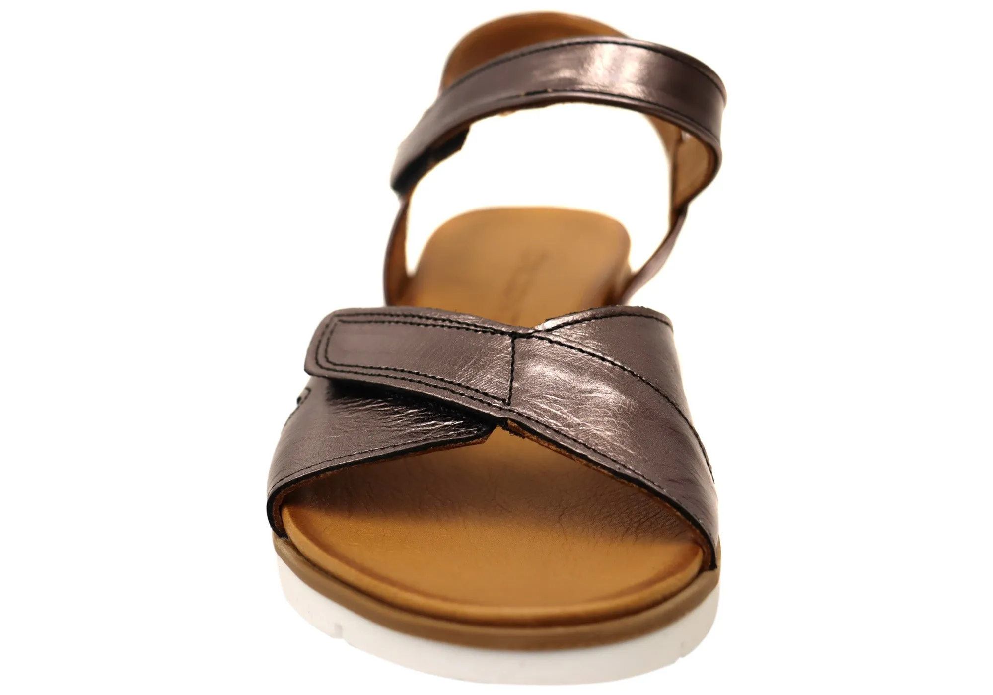 Orizonte Luvve Damen Bequeme Europäische Ledersandalen Orizonte Schuhe