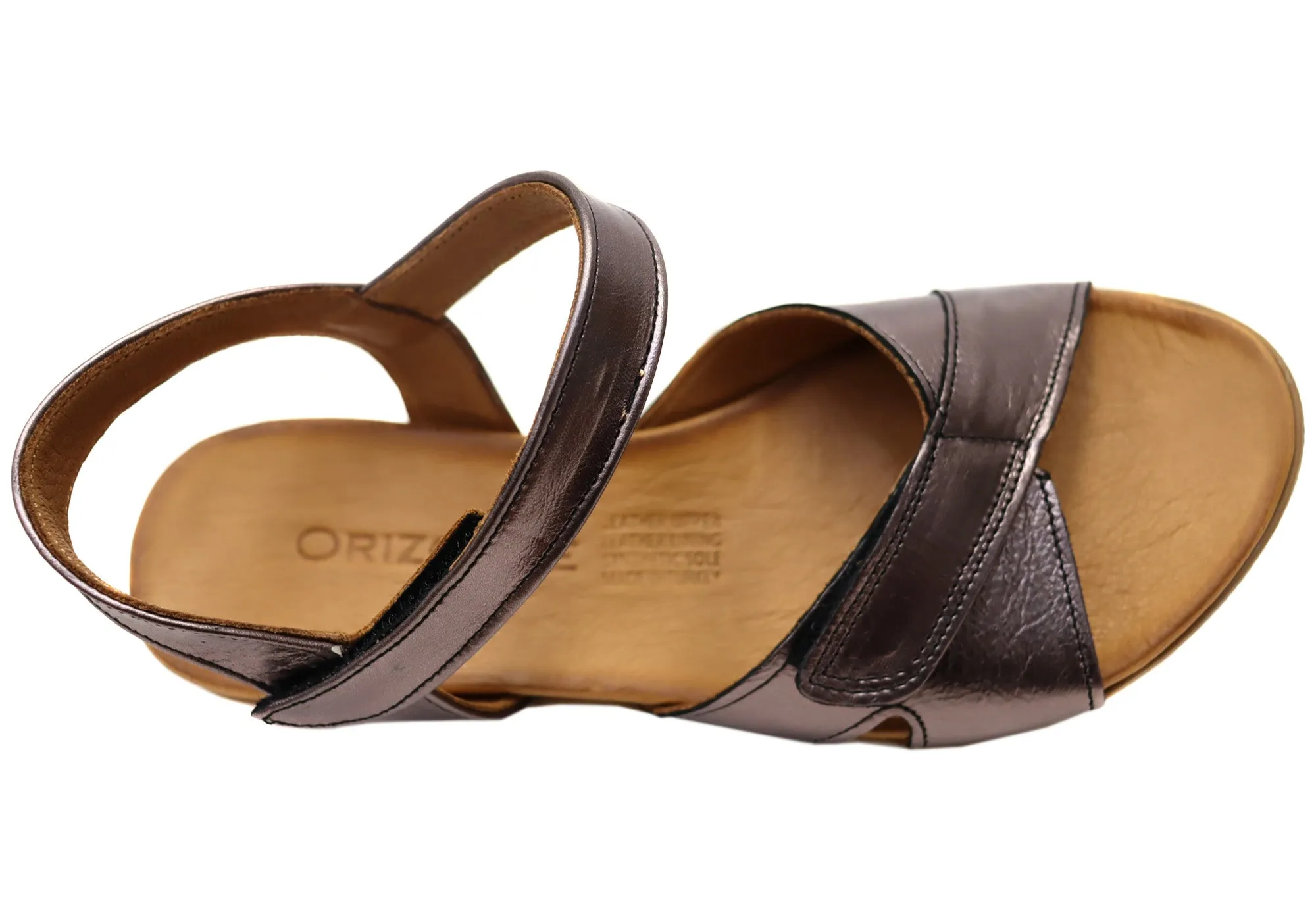 Orizonte Luvve Damen Bequeme Europäische Ledersandalen Orizonte Schuhe