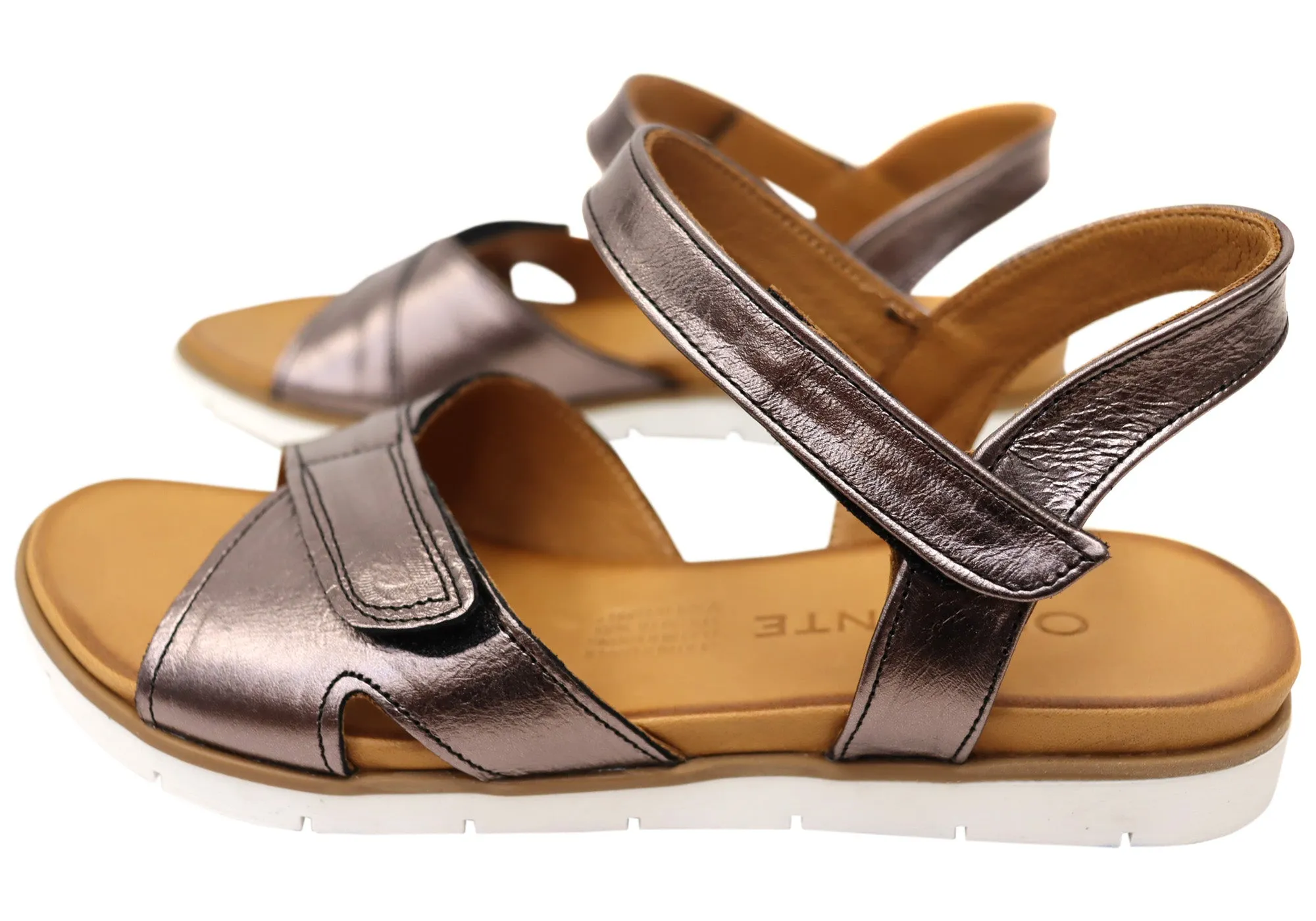 Orizonte Luvve Damen Bequeme Europäische Ledersandalen Orizonte Schuhe
