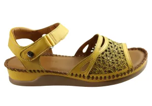 Orizonte Noble Damen Europäische Bequeme Ledersandalen Orizonte Schuhe
