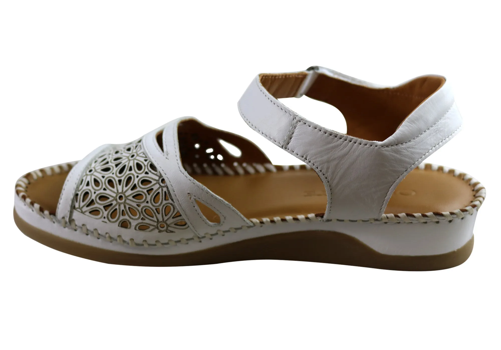 Orizonte Noble Damen Europäische Bequeme Ledersandalen Orizonte Schuhe