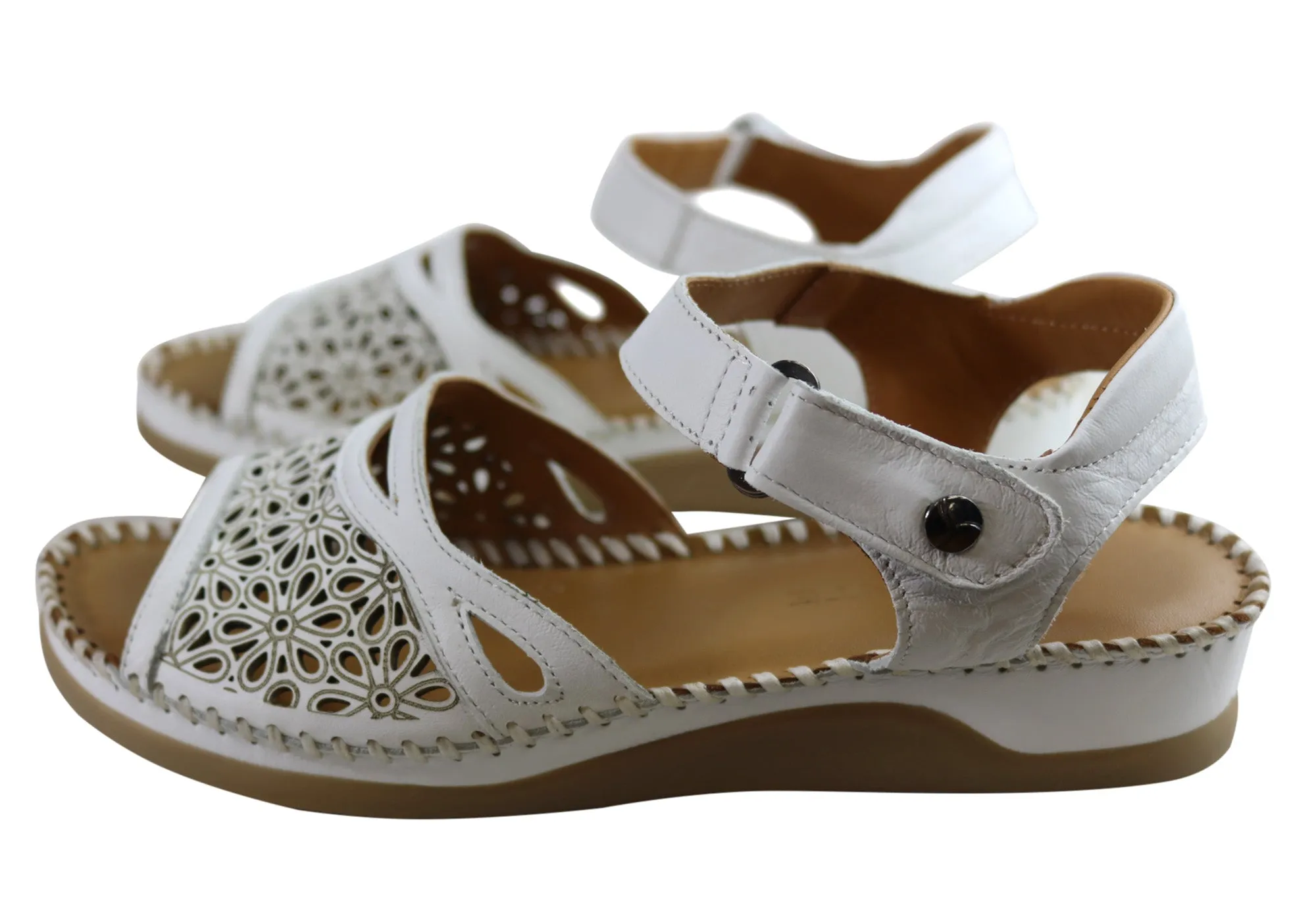 Orizonte Noble Damen Europäische Bequeme Ledersandalen Orizonte Schuhe