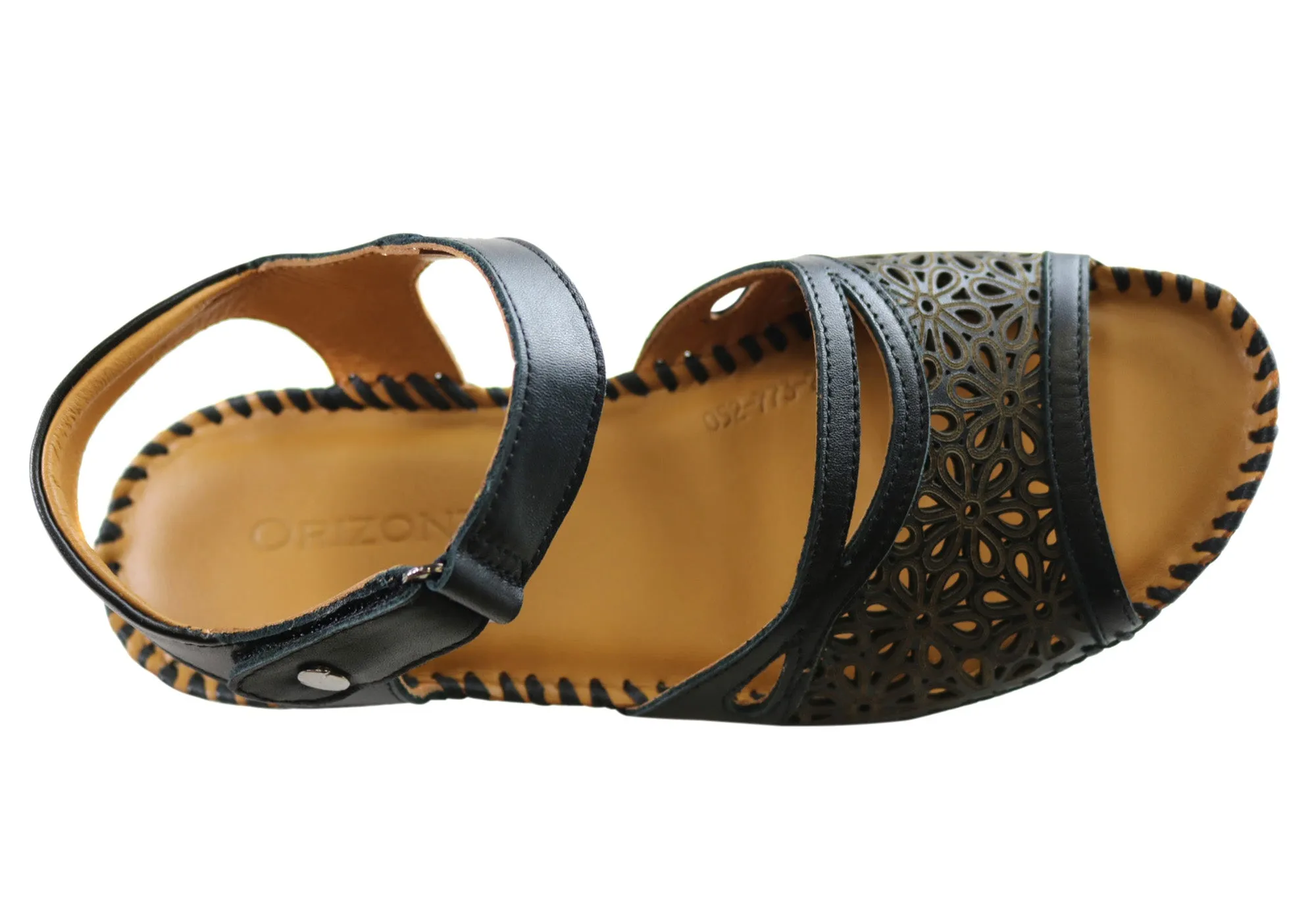 Orizonte Noble Damen Europäische Bequeme Ledersandalen Orizonte Schuhe