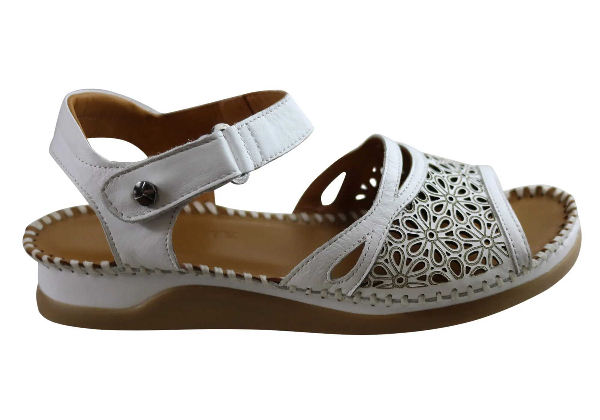 Orizonte Noble Damen Europäische Bequeme Ledersandalen Orizonte Schuhe