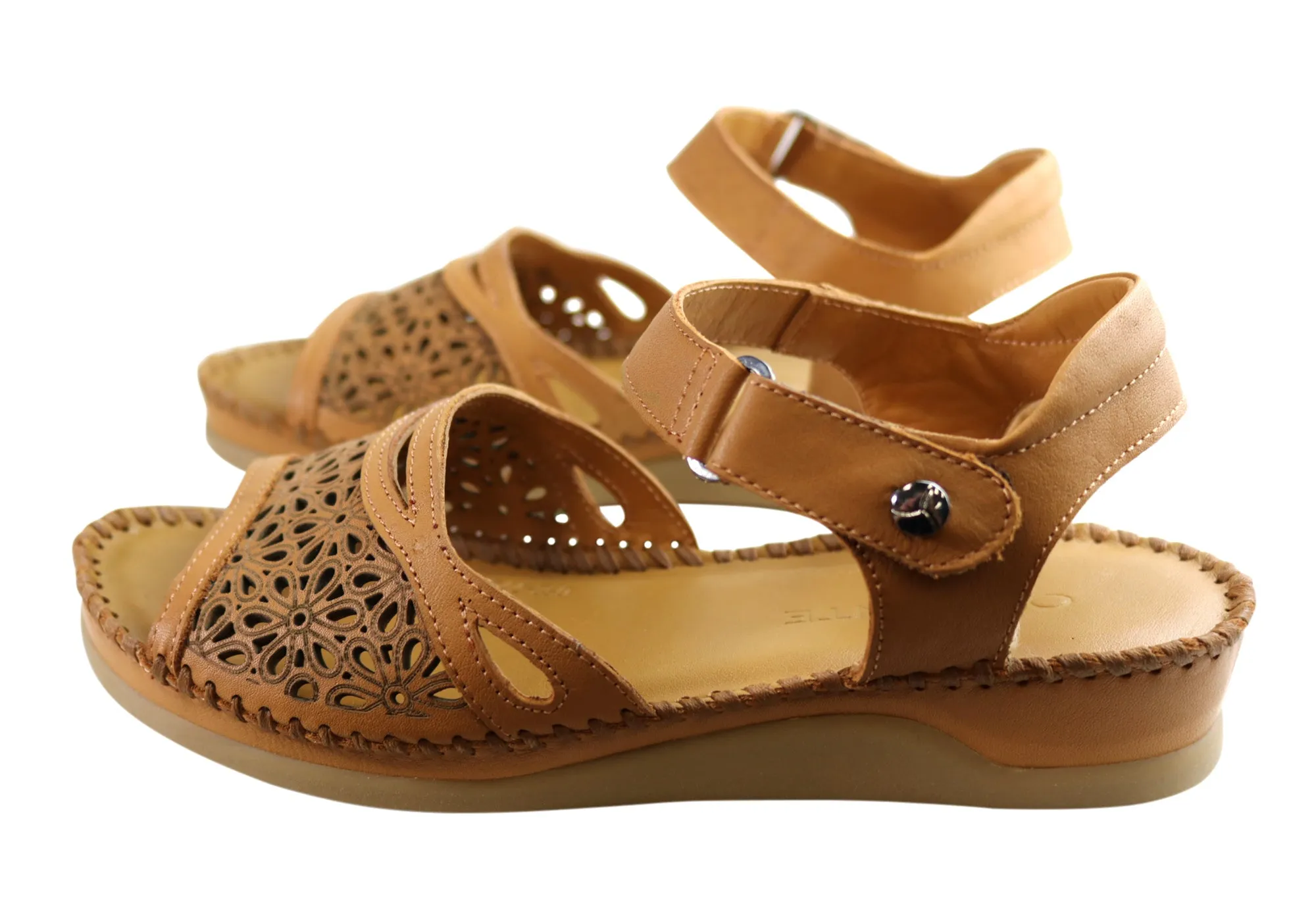 Orizonte Noble Damen Europäische Bequeme Ledersandalen Orizonte Schuhe