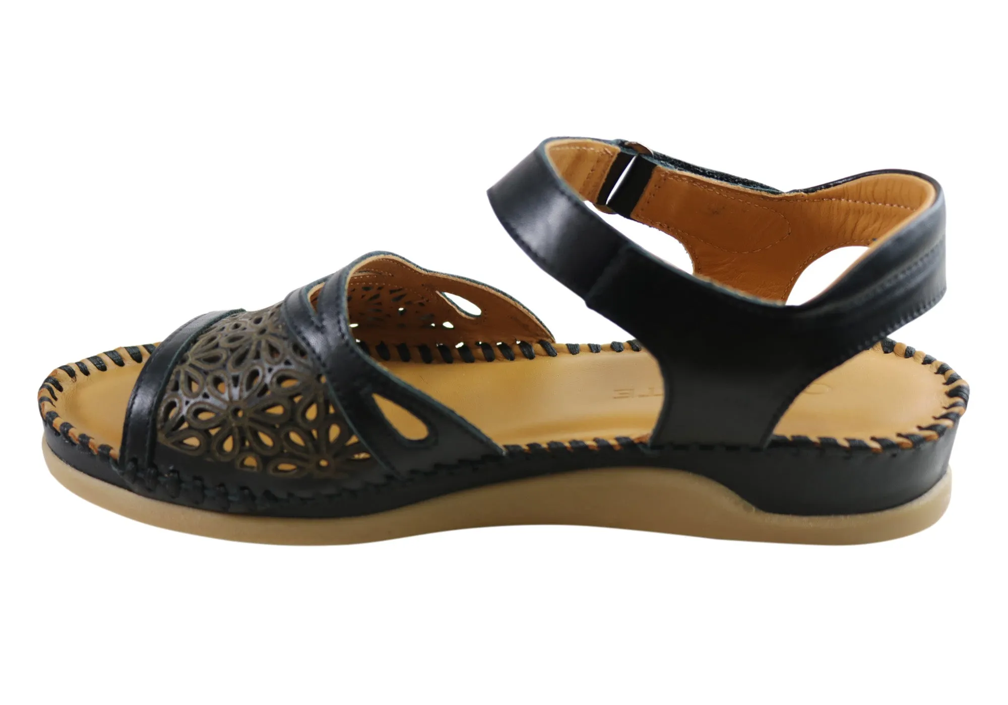Orizonte Noble Damen Europäische Bequeme Ledersandalen Orizonte Schuhe