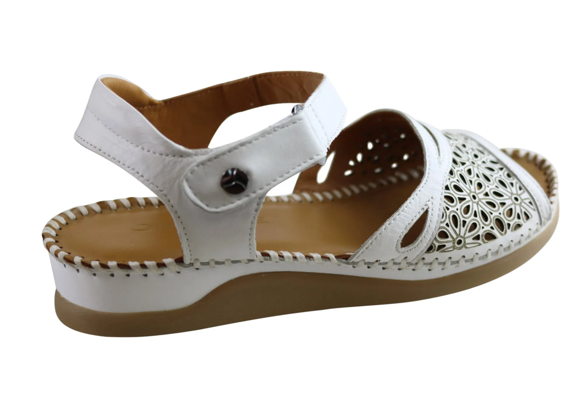 Orizonte Noble Damen Europäische Bequeme Ledersandalen Orizonte Schuhe