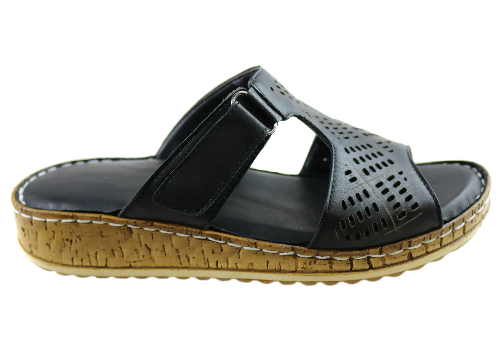 Orizonte Safran Damen Europäische Bequeme Leder Schlappen Sandalen Orizonte Schuhe
