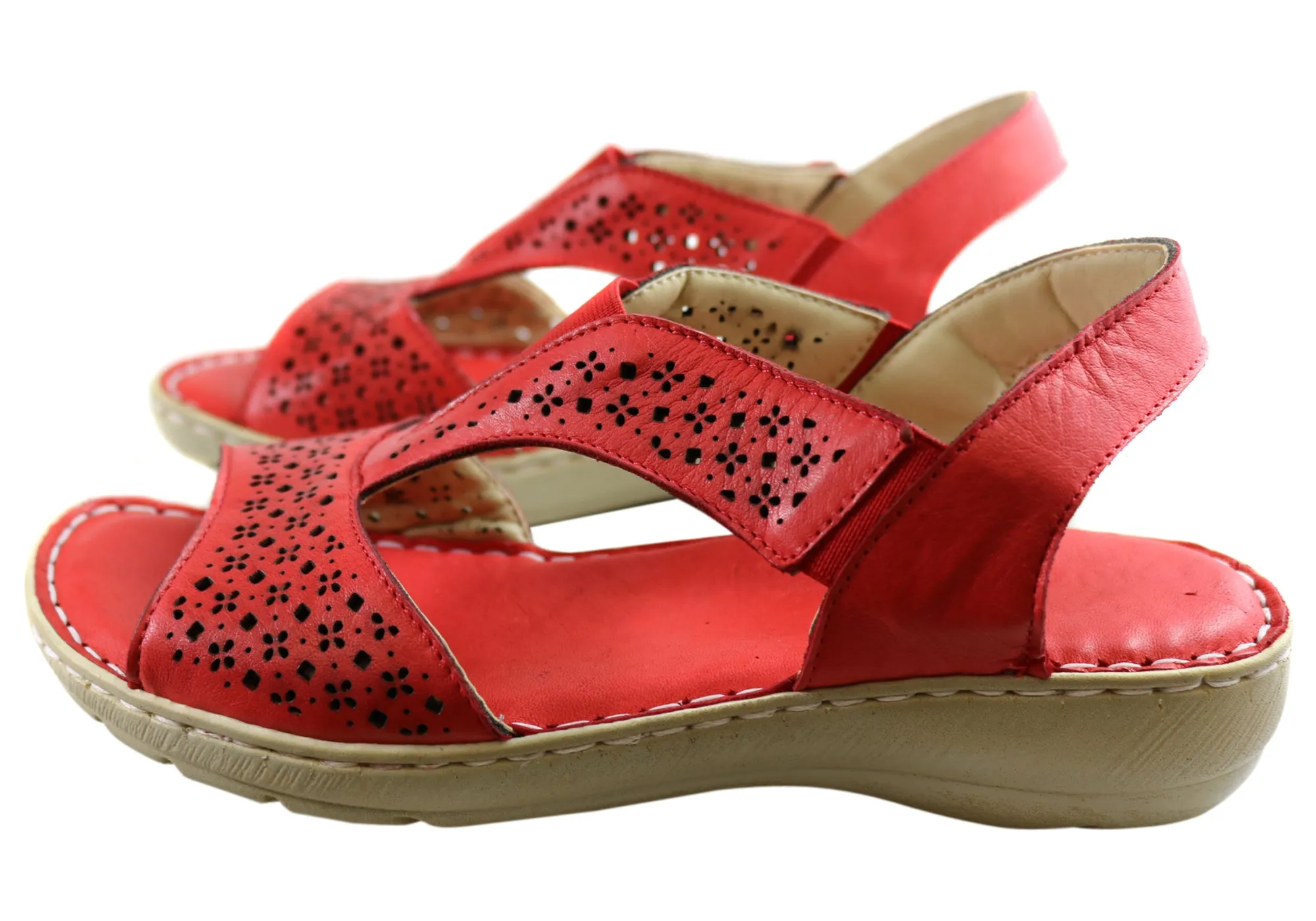 Orizonte Thera Damen Europäische Bequeme Ledersandalen Orizonte Schuhe