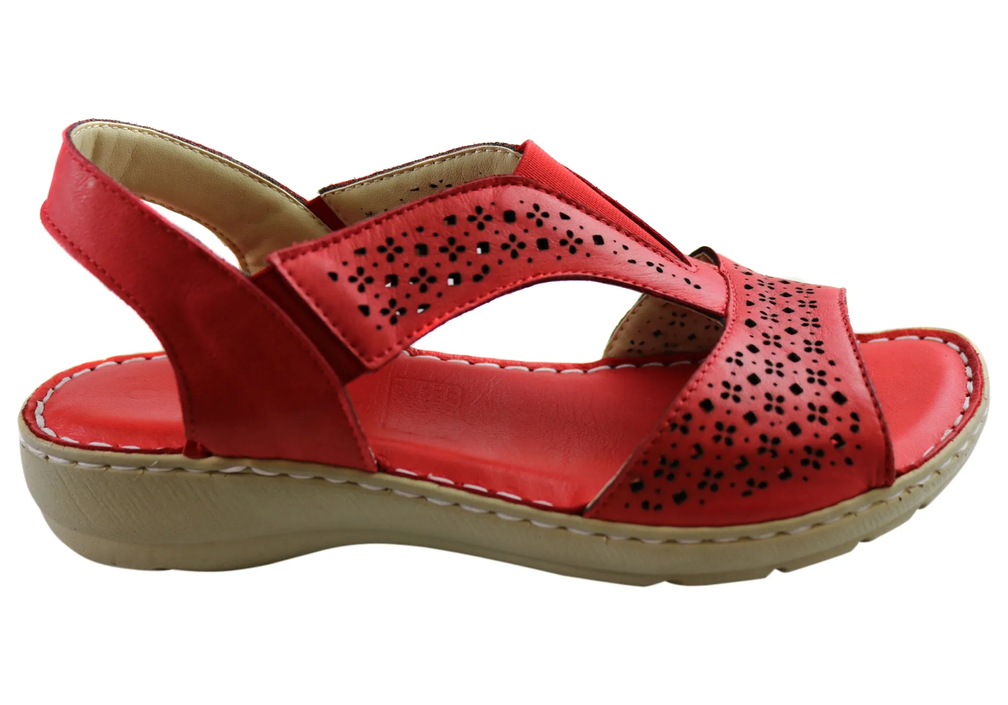 Orizonte Thera Damen Europäische Bequeme Ledersandalen Orizonte Schuhe
